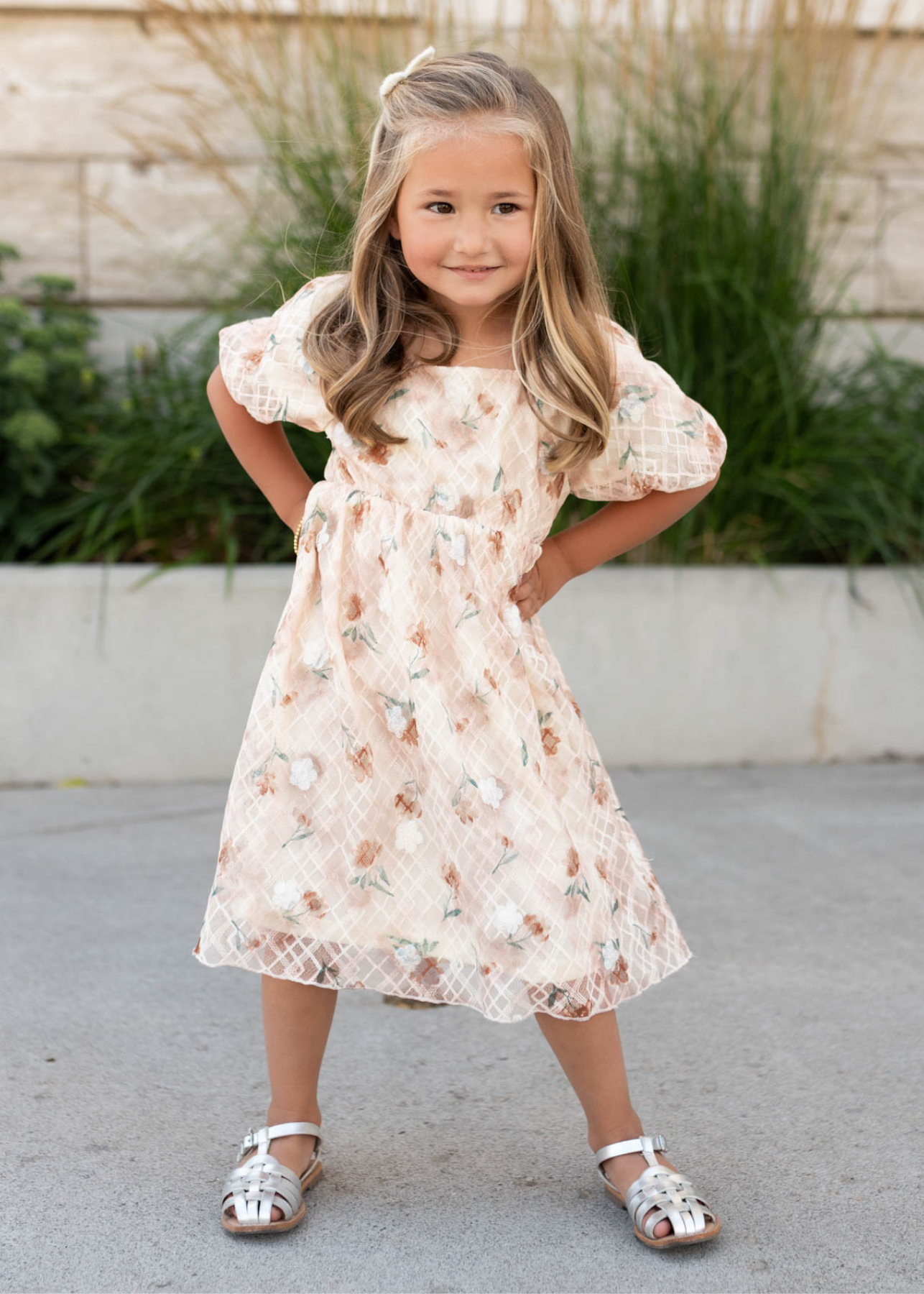 Alina Floral Lace Little Girls Dress
