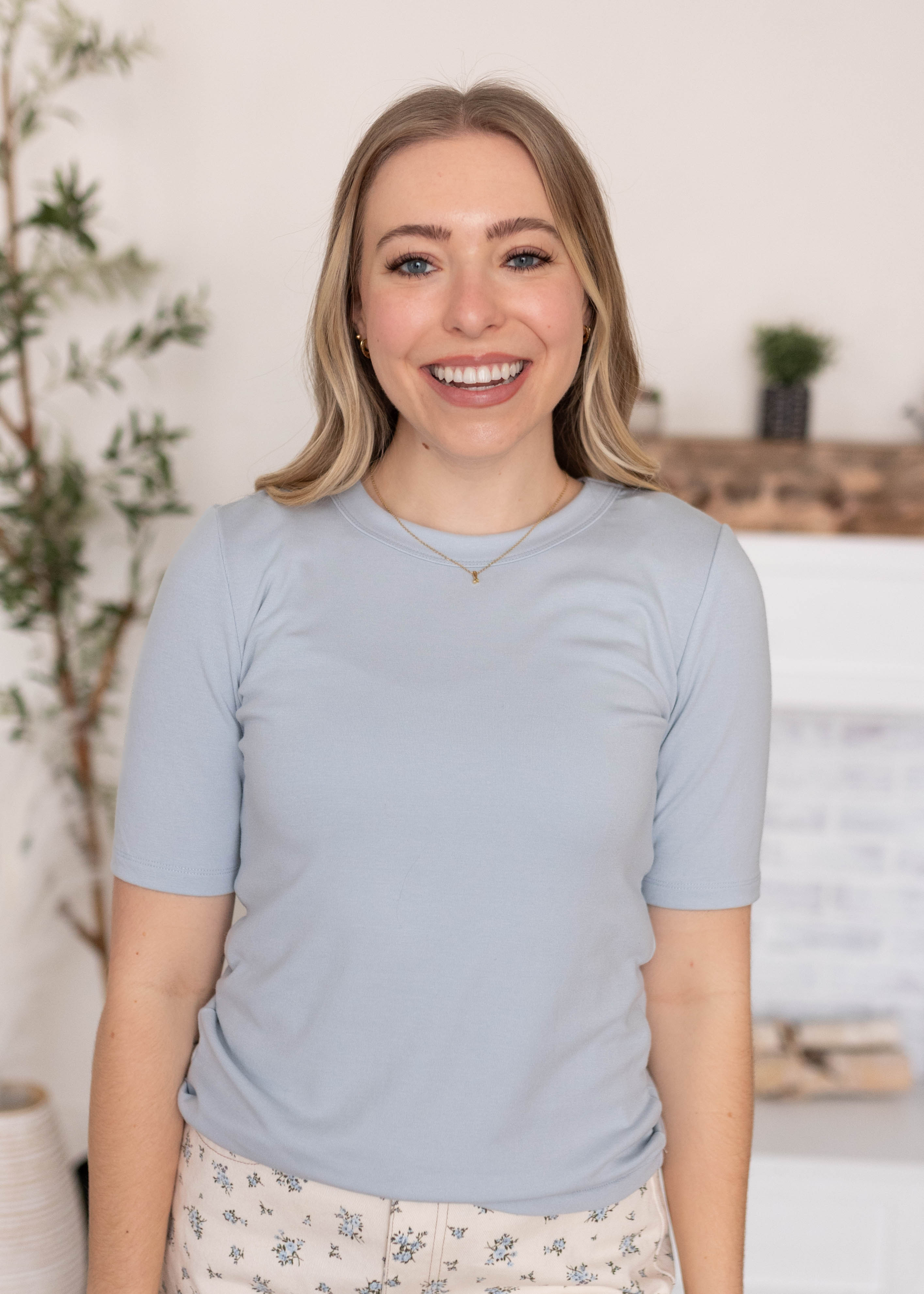 Amy Pale Blue Top