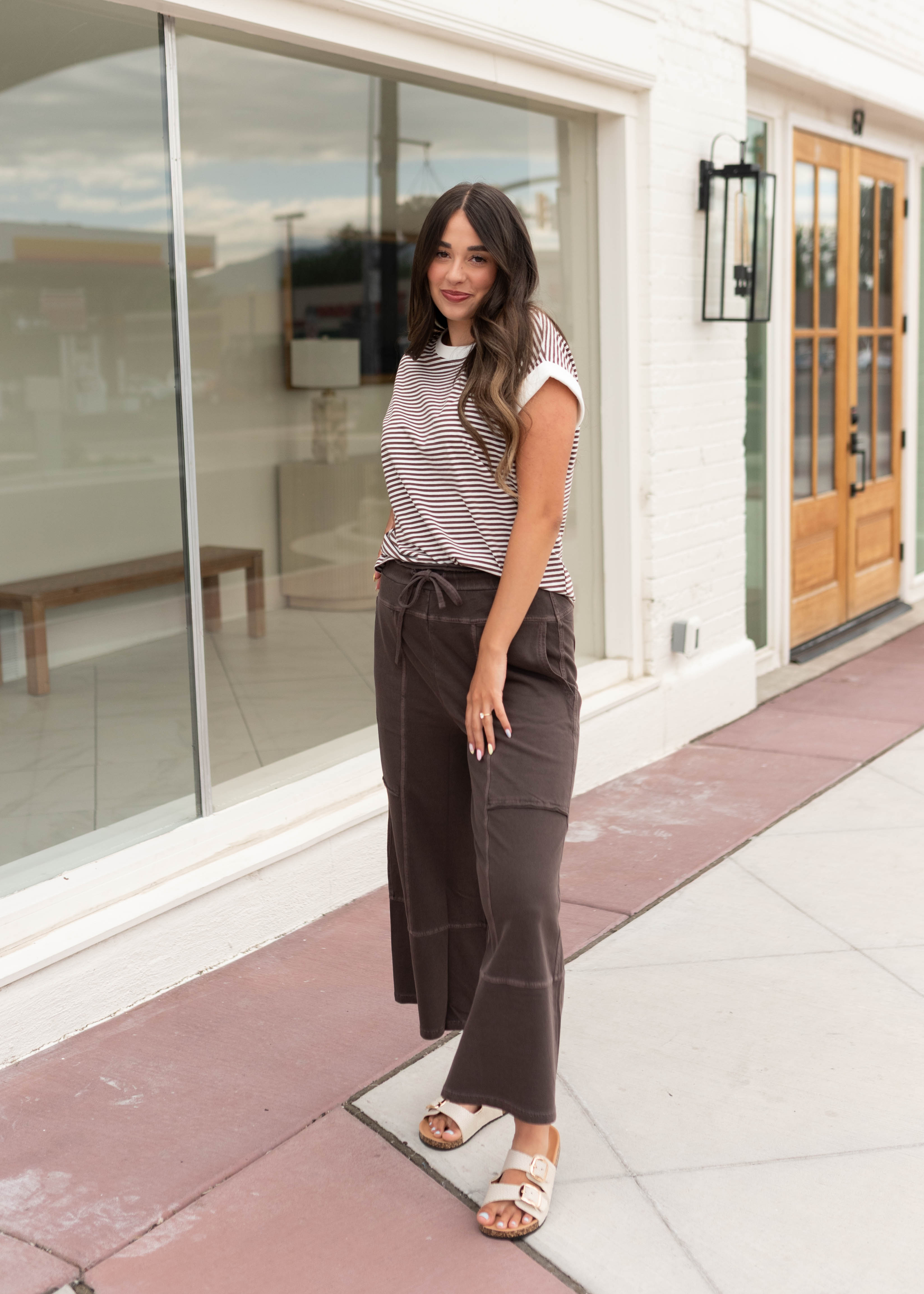 Tilly Brown Wide Leg Pants