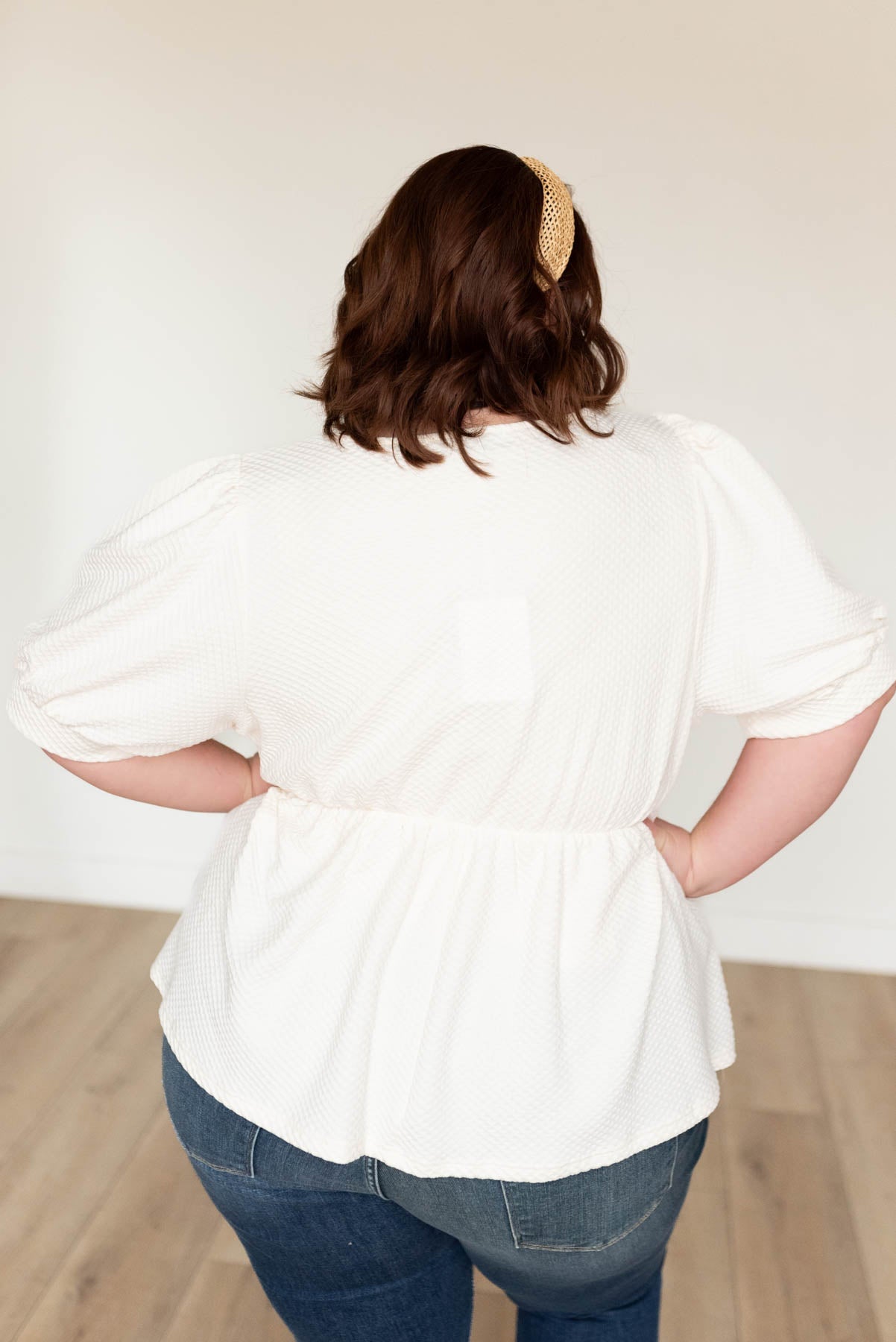 Angelina Cream Ruffle Top