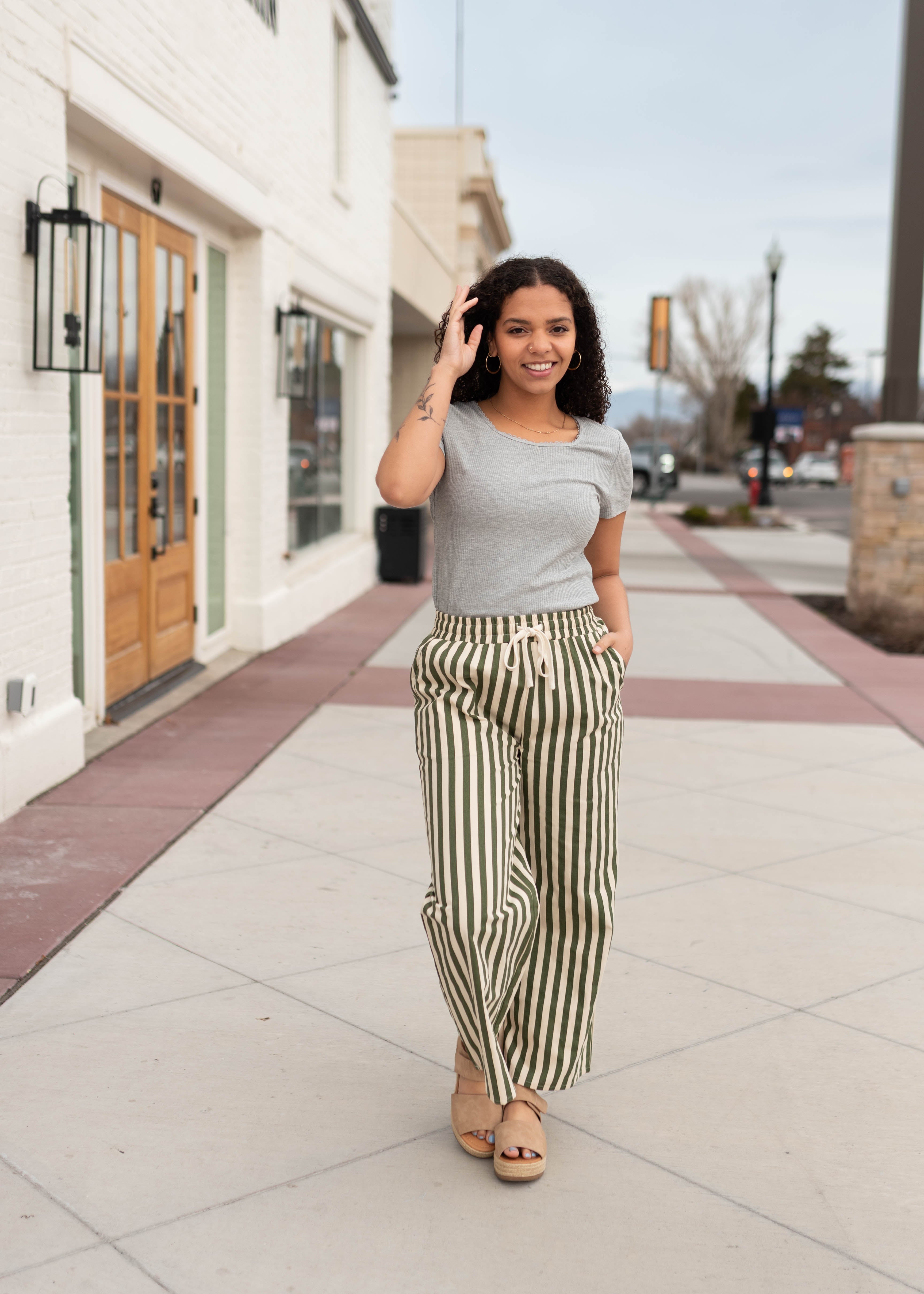 Angie Ribbed Grey Top