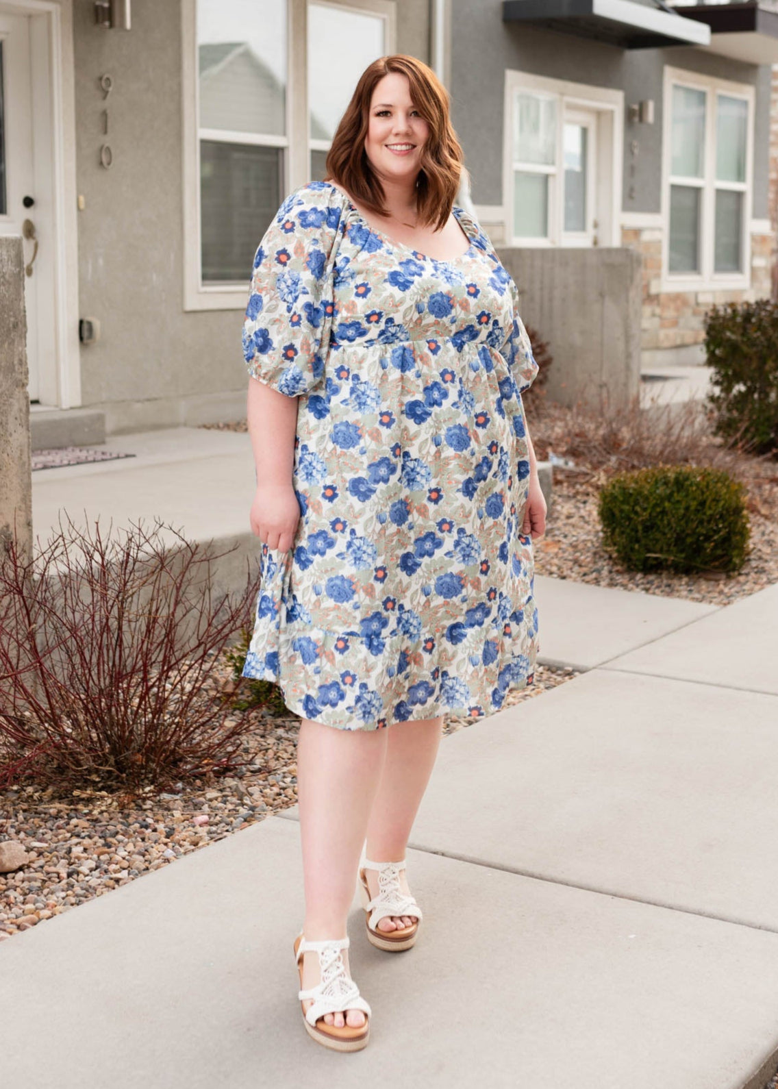 Ansley Blue Floral Dress