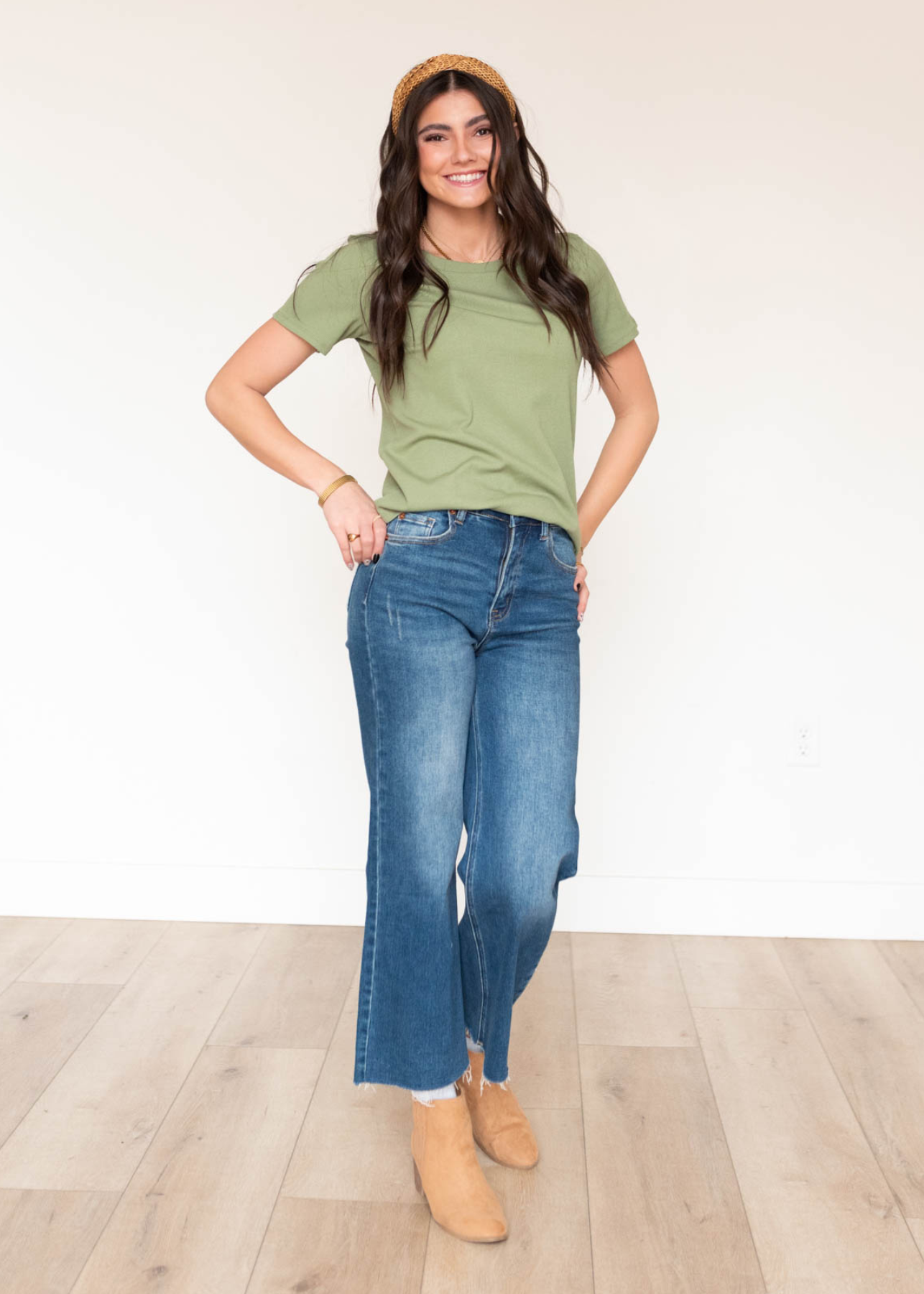 Ari Sage Ribbed Top
