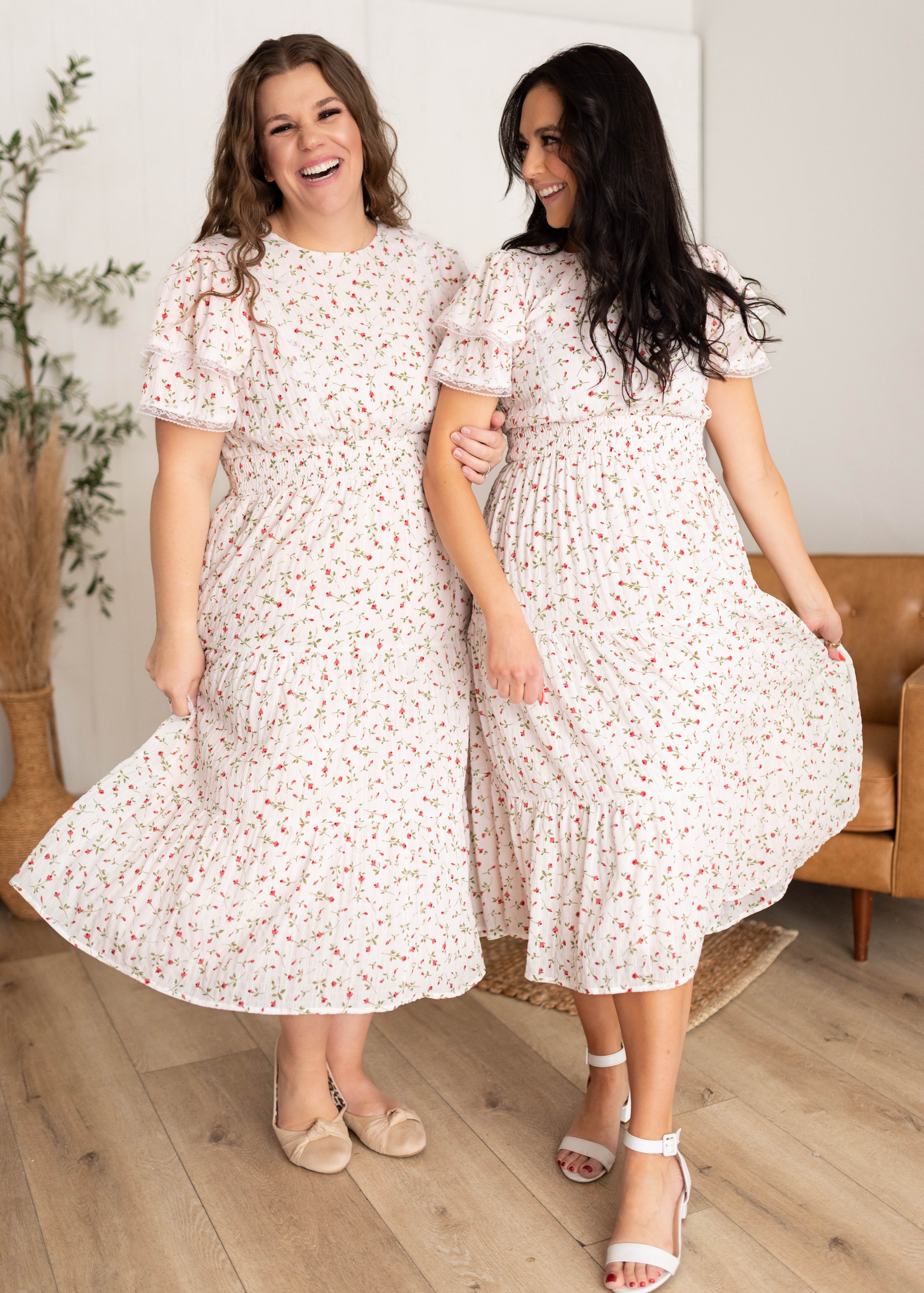 Averie Pink Floral Dress