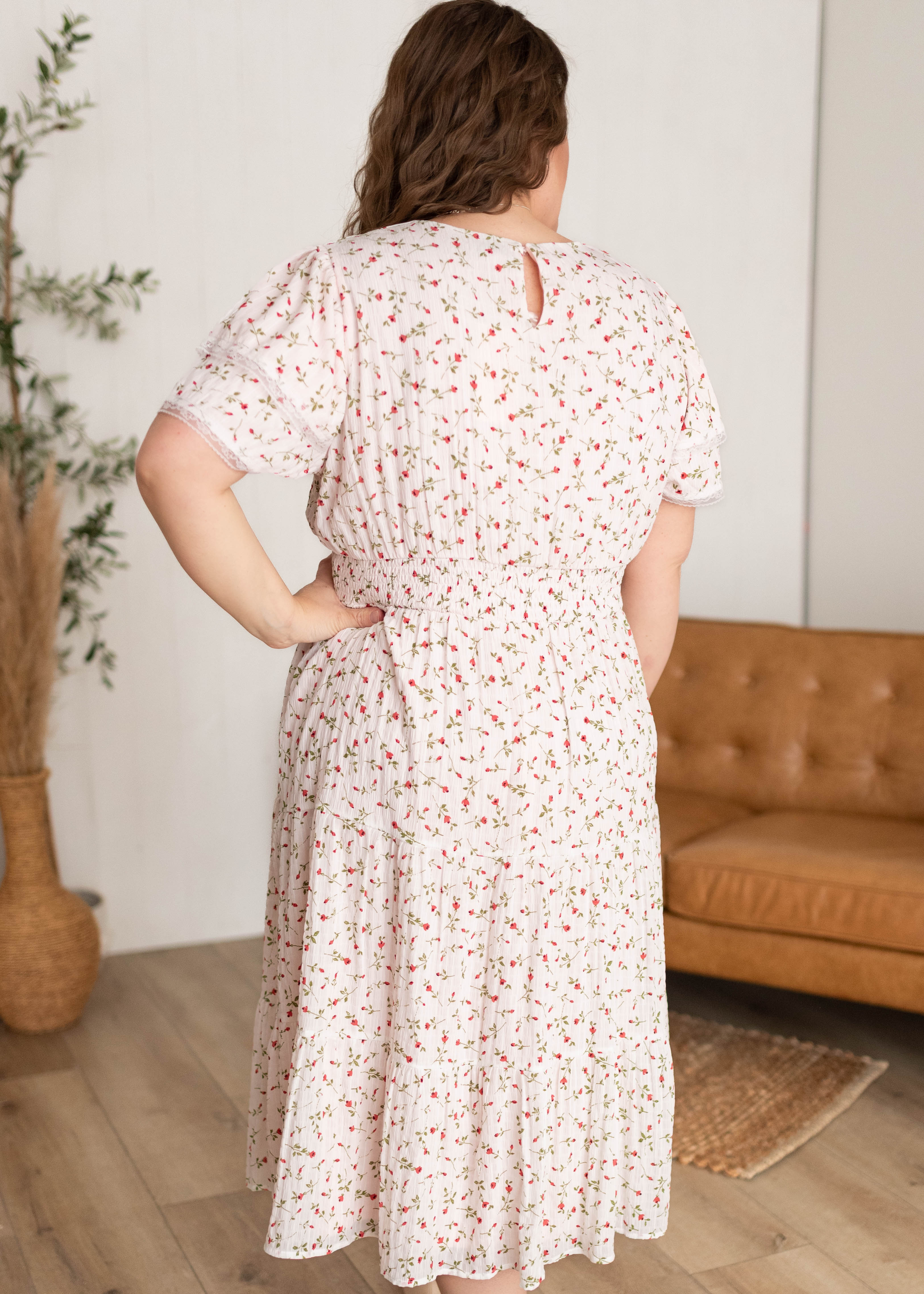 Averie Pink Floral Dress