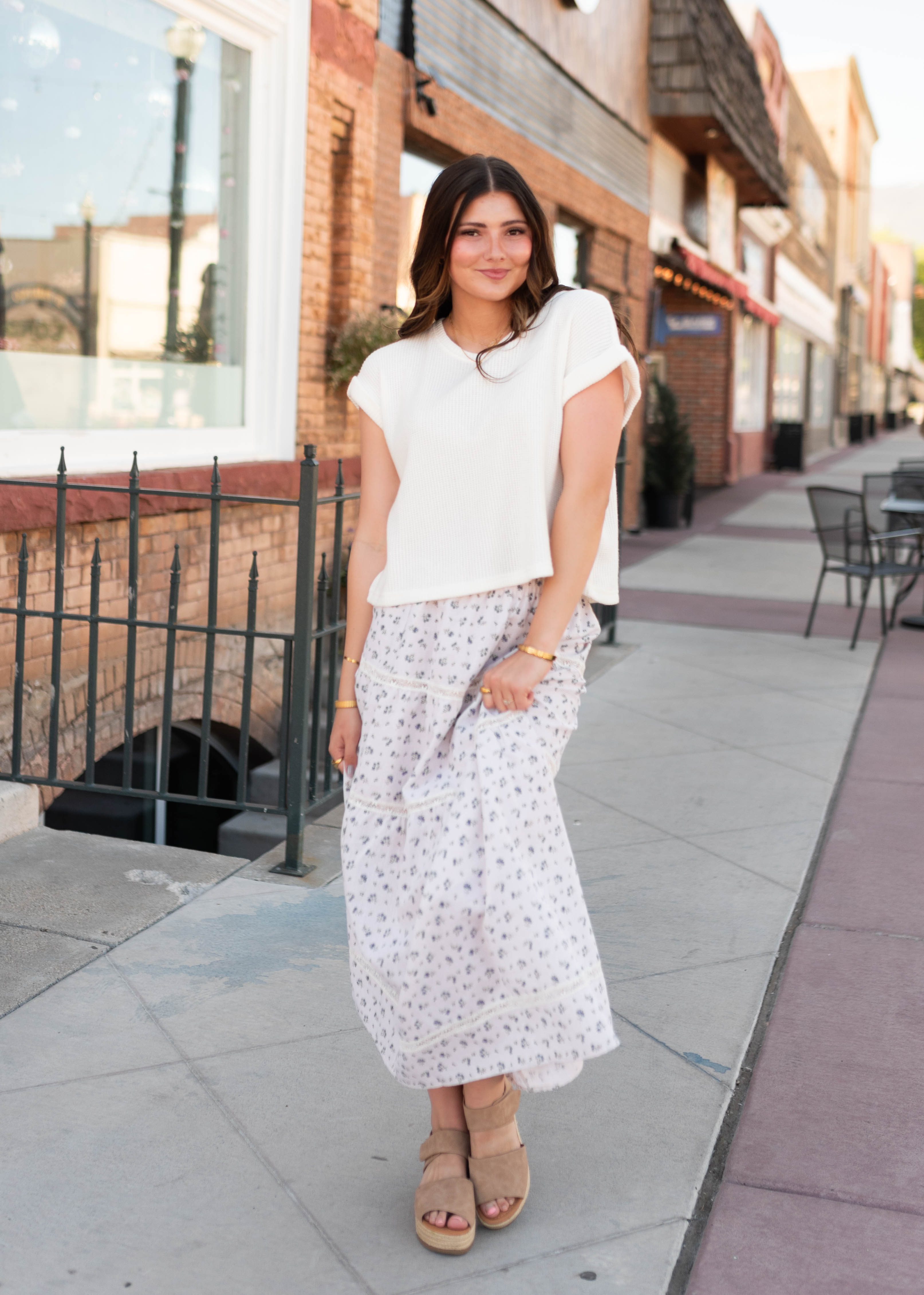 Bailee Ivory Short Sleeve Sweater
