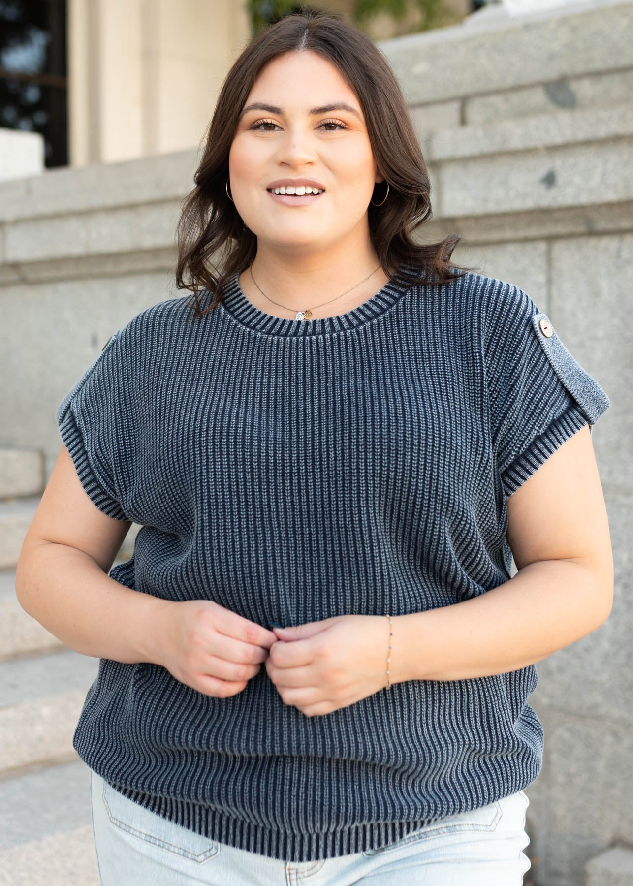 Belinda Navy Knit Sweater