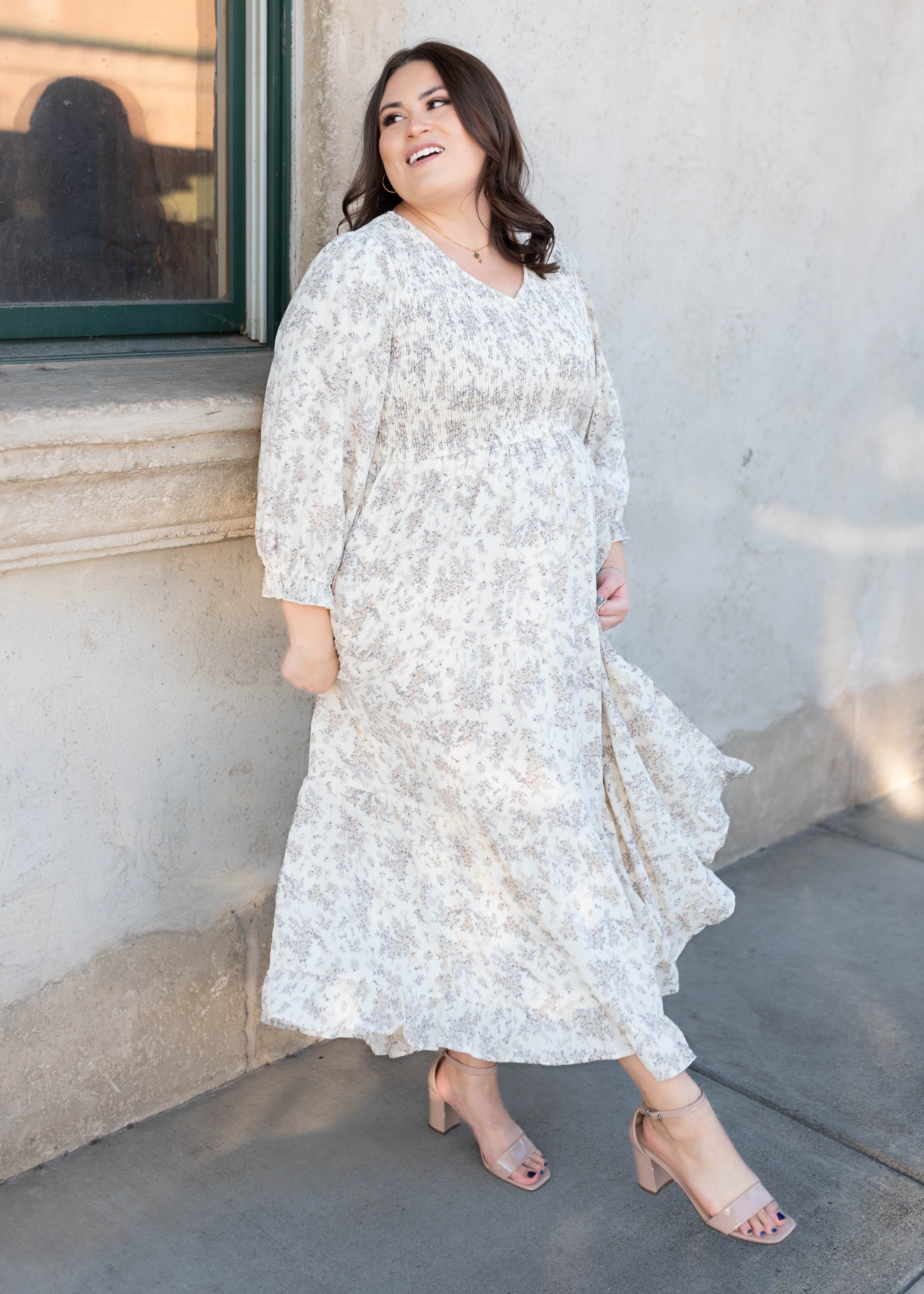 Camila Ivory Floral Dress