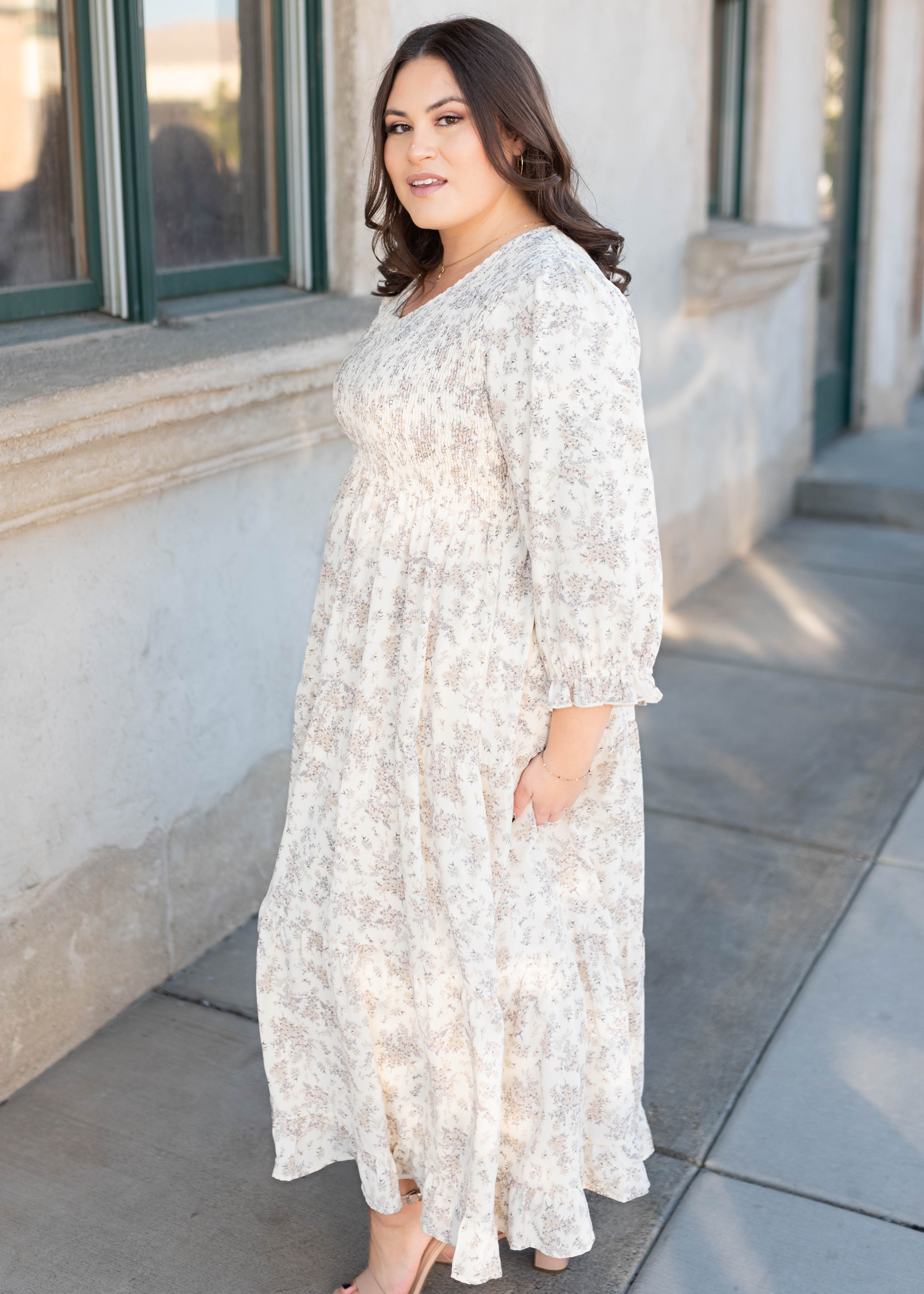 Camila Ivory Floral Dress