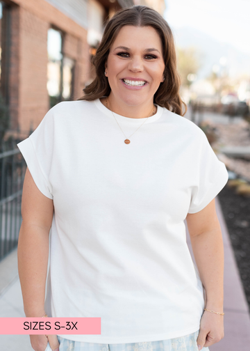 Carla Ivory Cap Sleeve Top