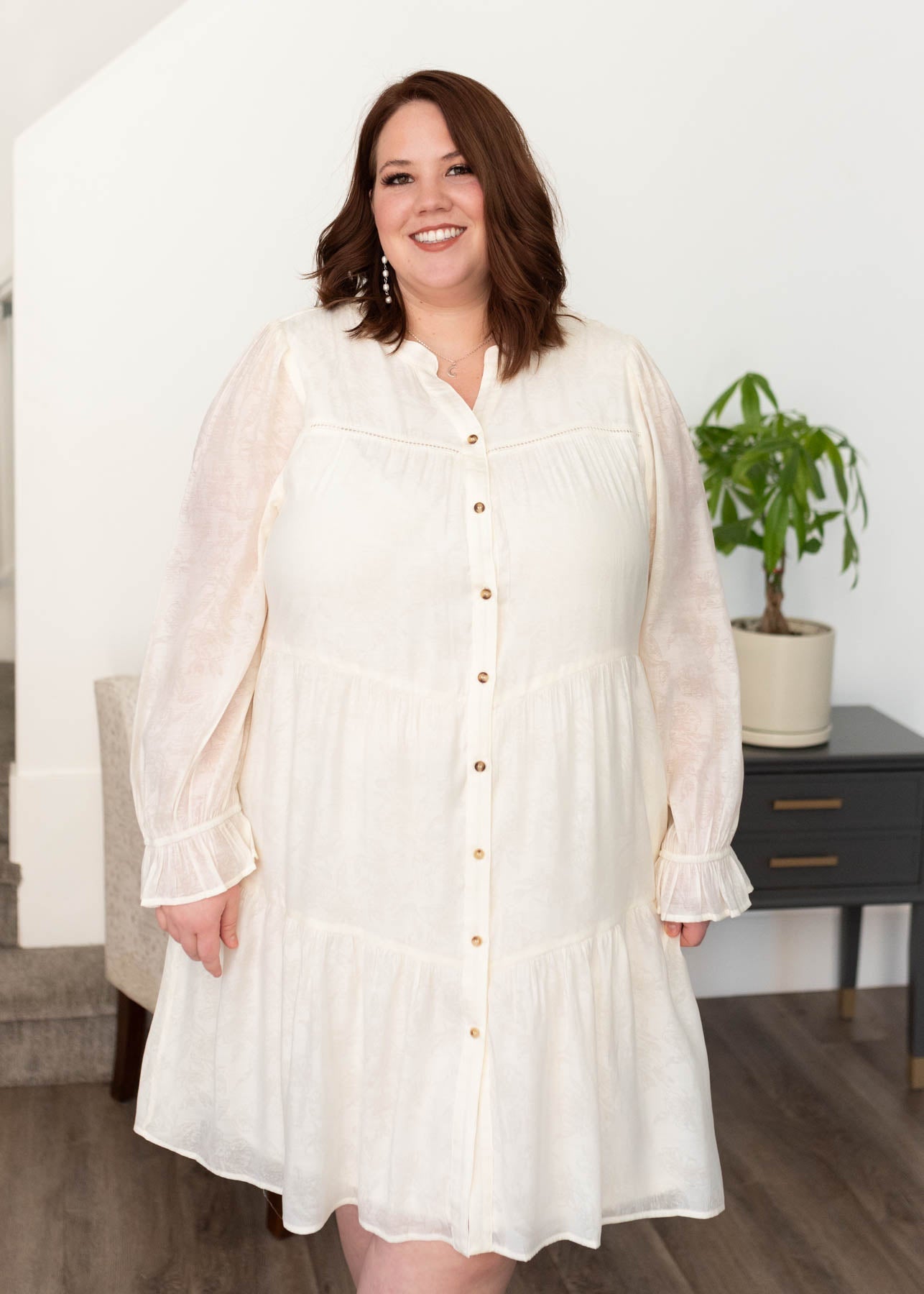 Christina Ivory Button Down Dress