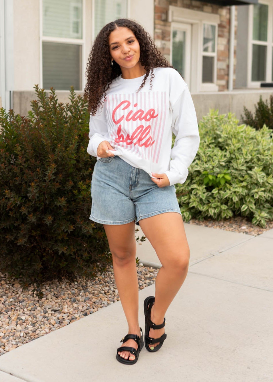 Ciao Bella White Sweatshirt