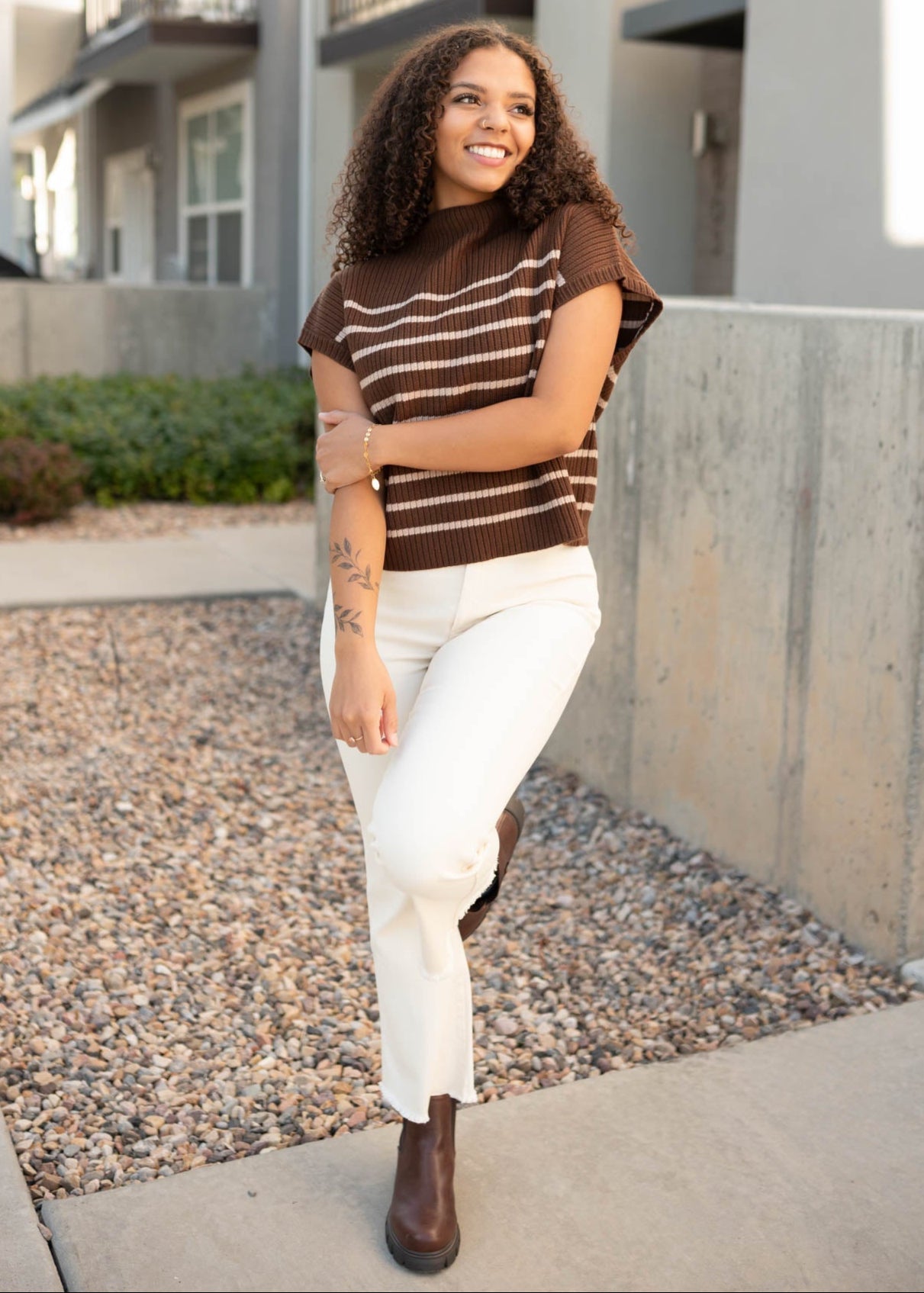 Claire Hazelnut Sweater