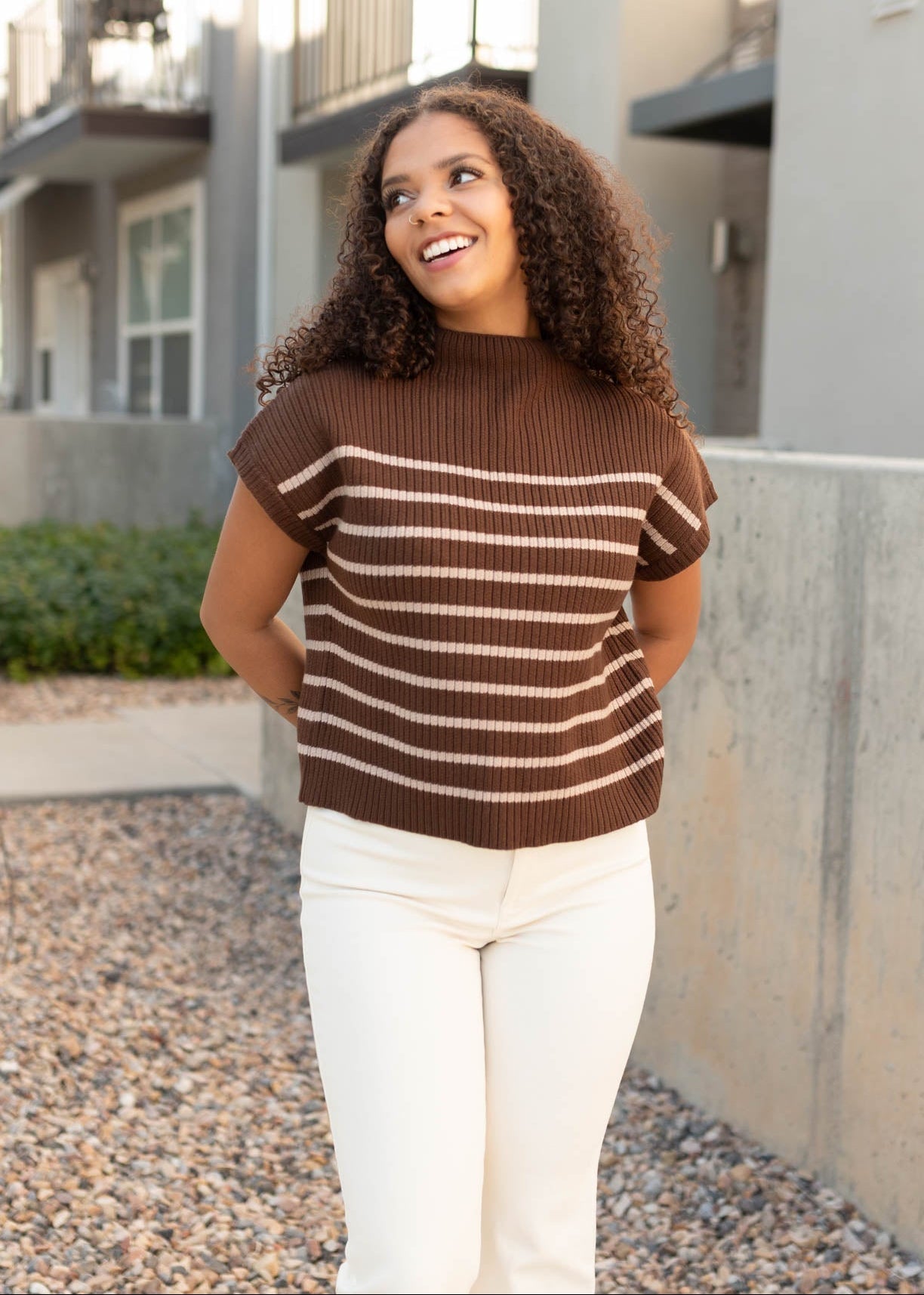 Claire Hazelnut Sweater