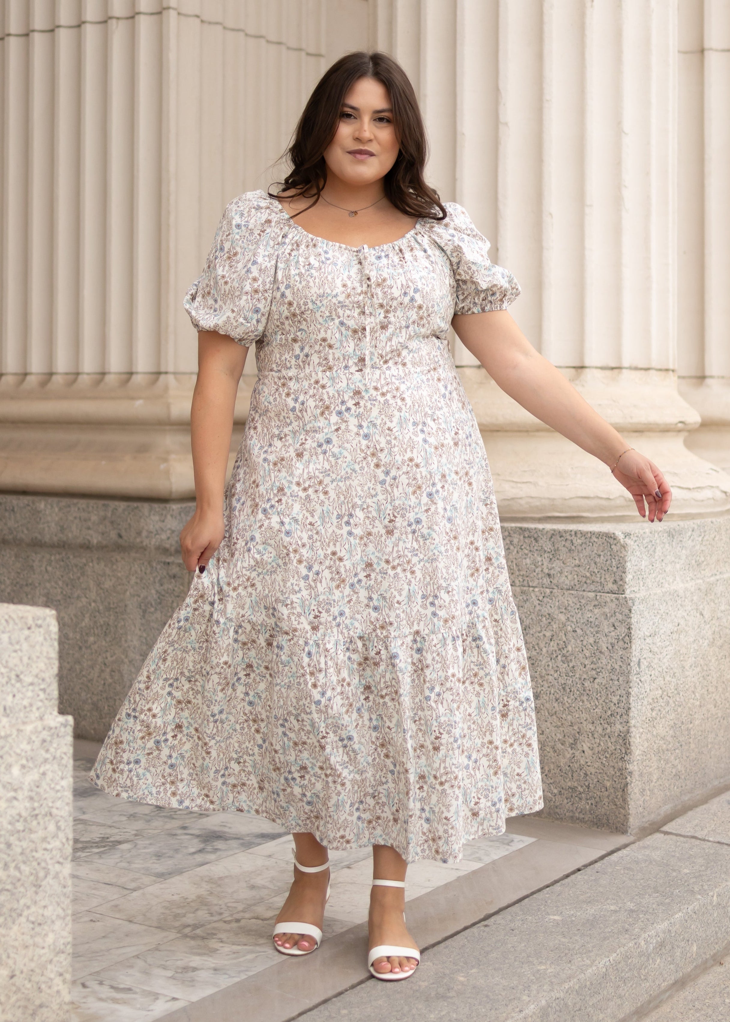 Cleo Cream Floral Dress