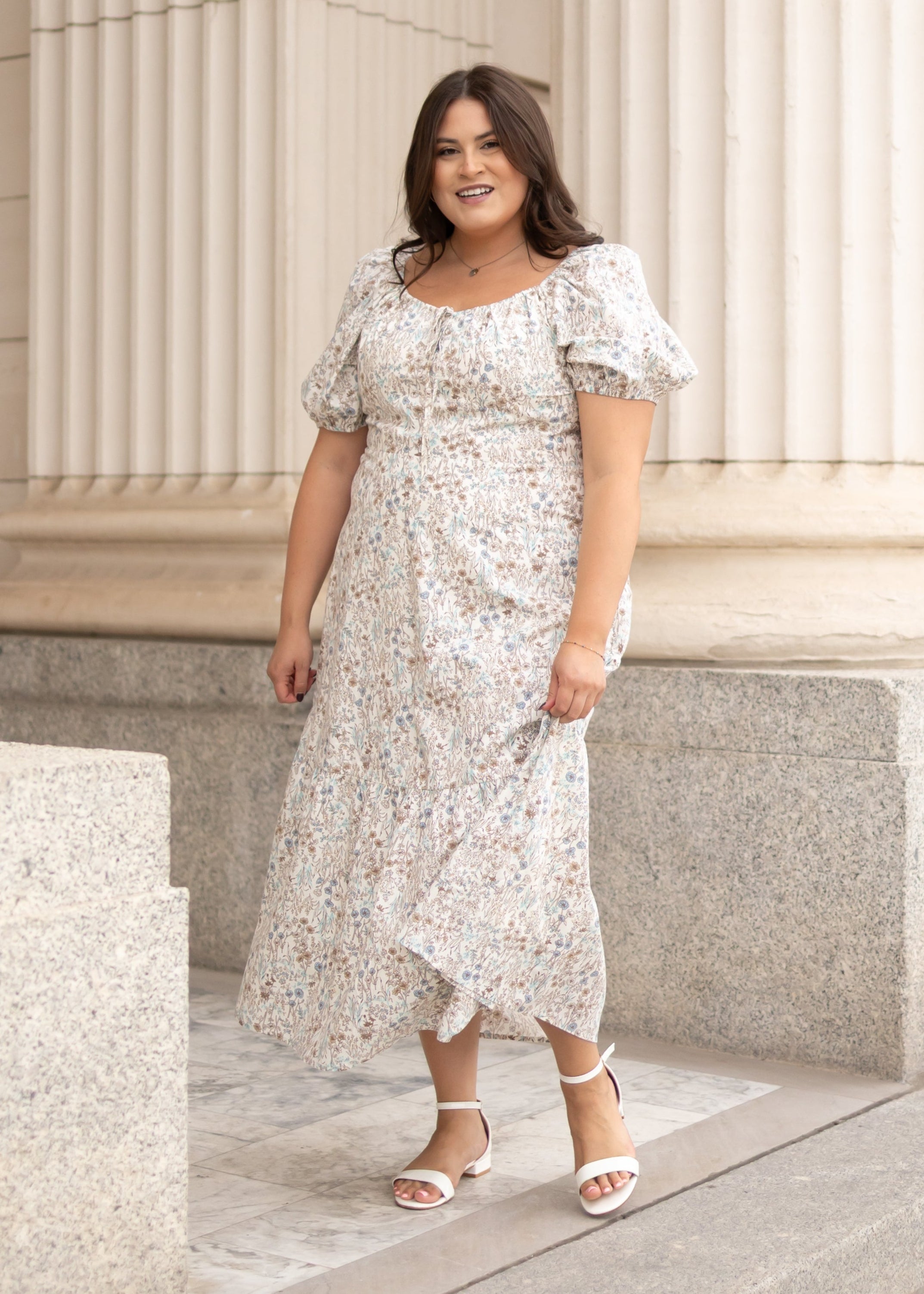 Cleo Cream Floral Dress