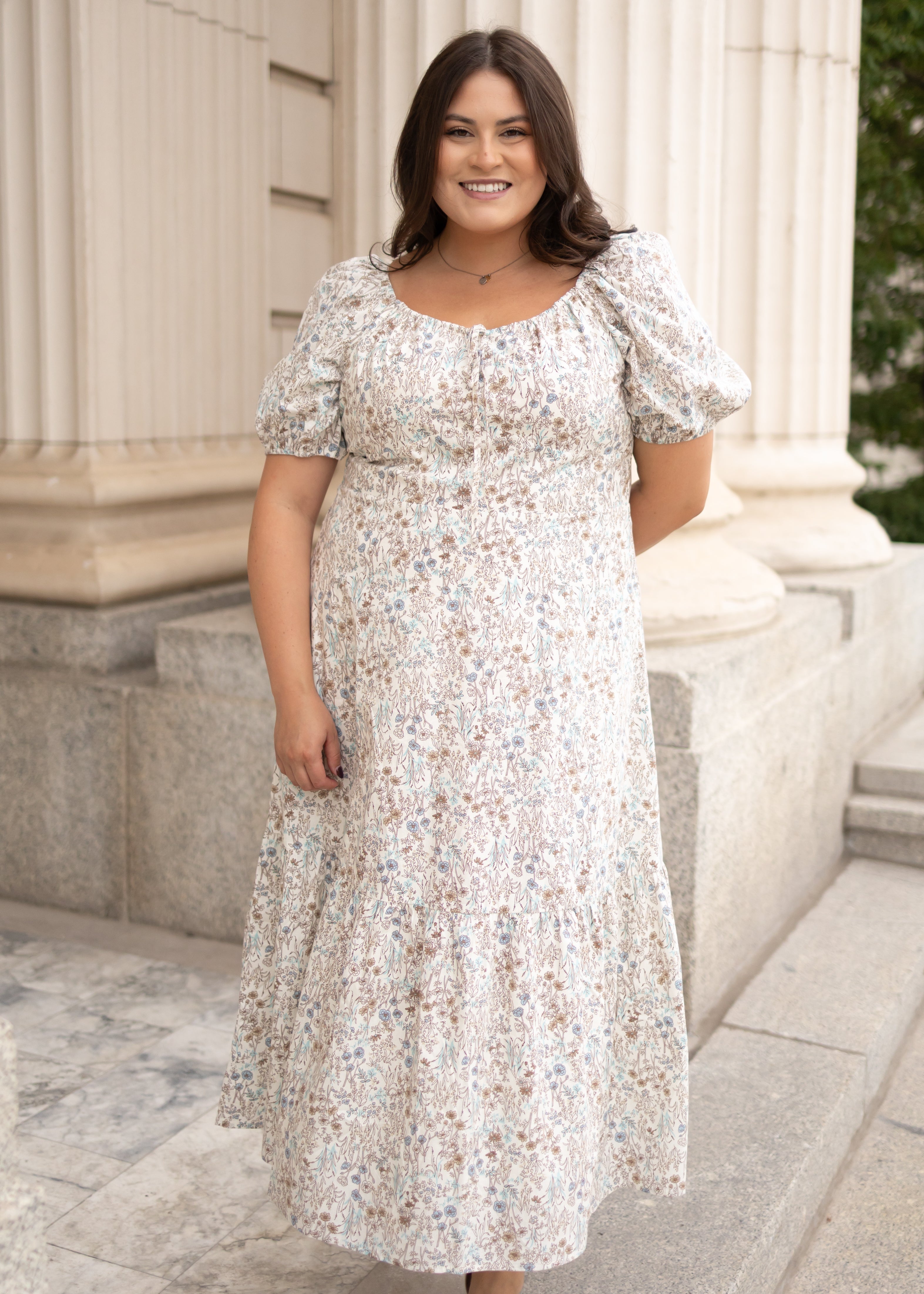 Cleo Cream Floral Dress