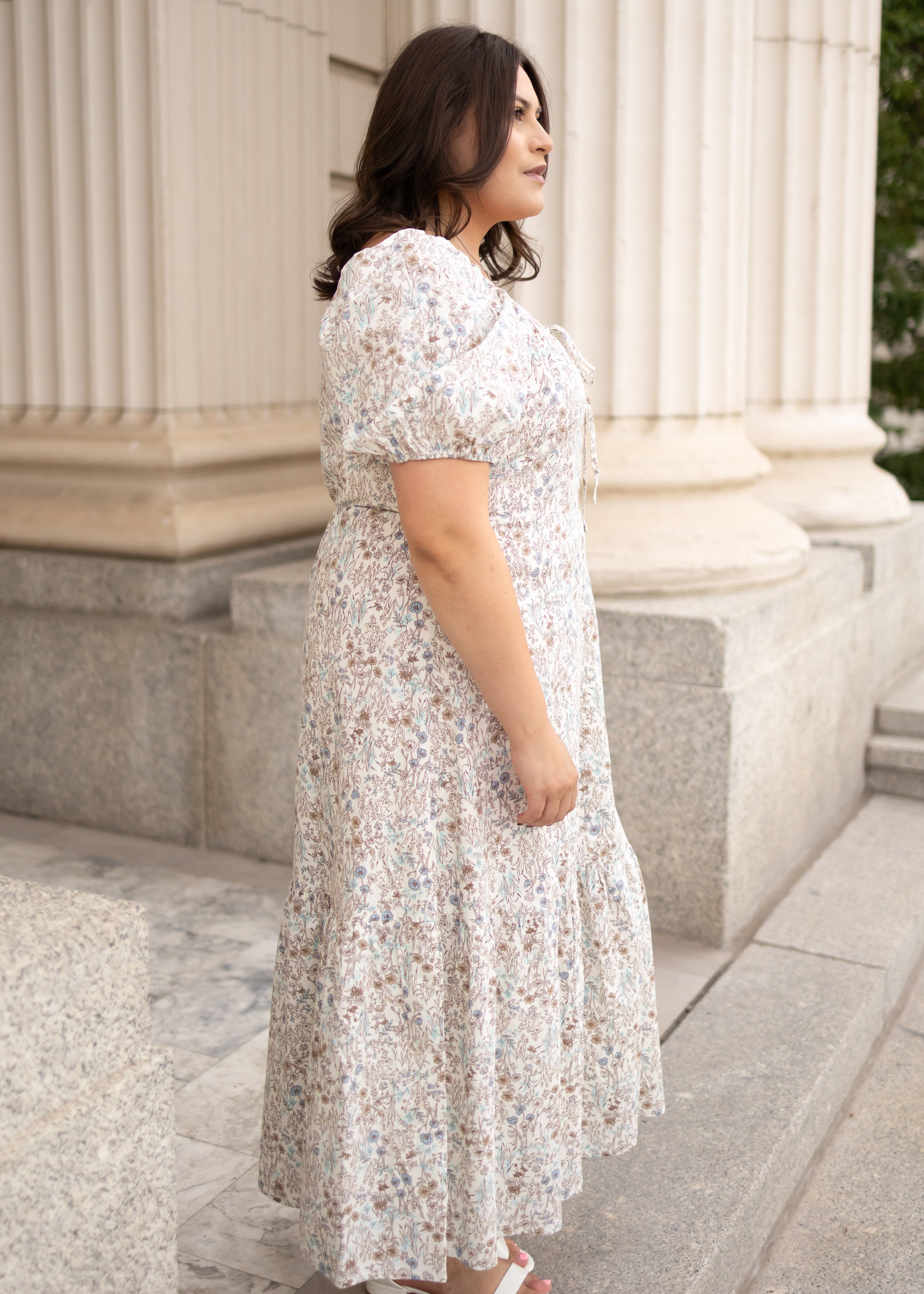 Cleo Cream Floral Dress