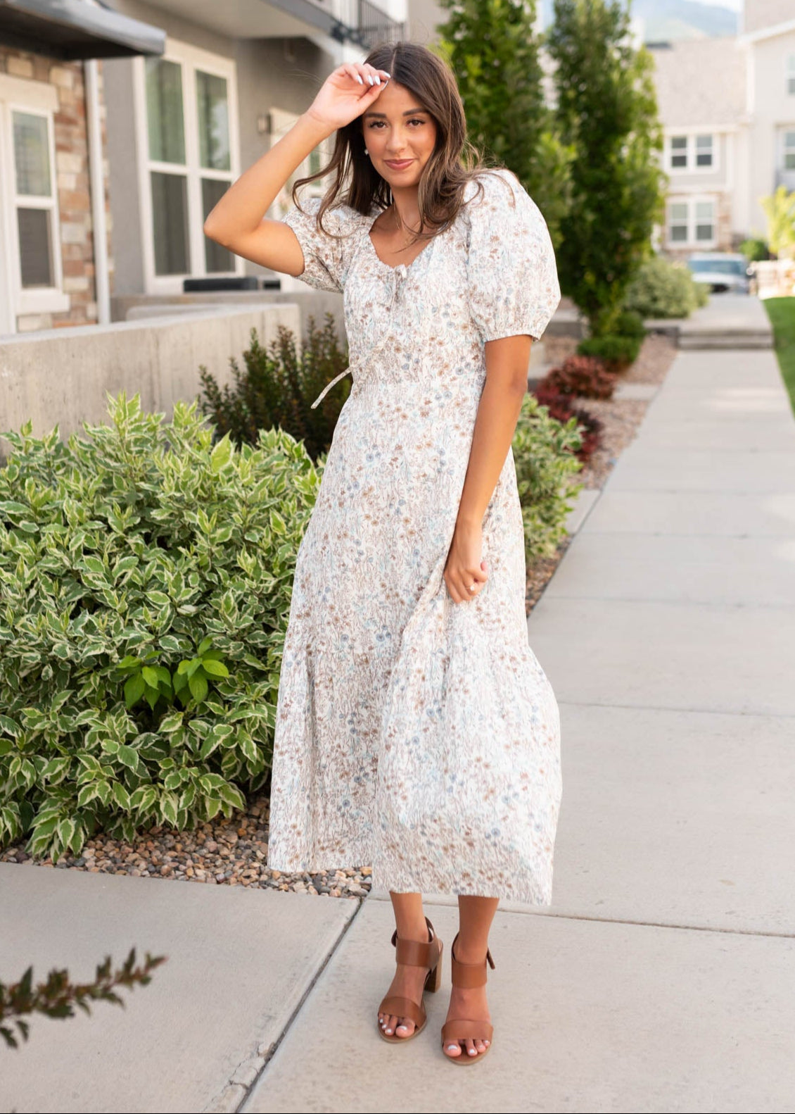 Cleo Cream Floral Dress