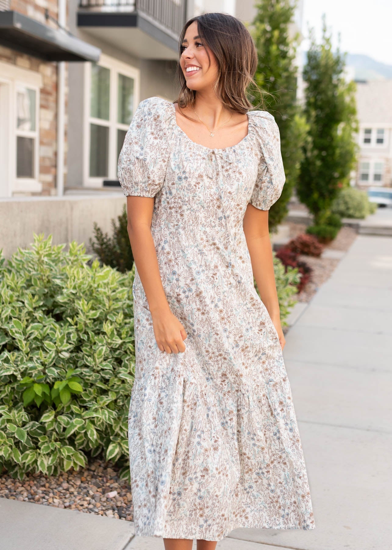 Cleo Cream Floral Dress