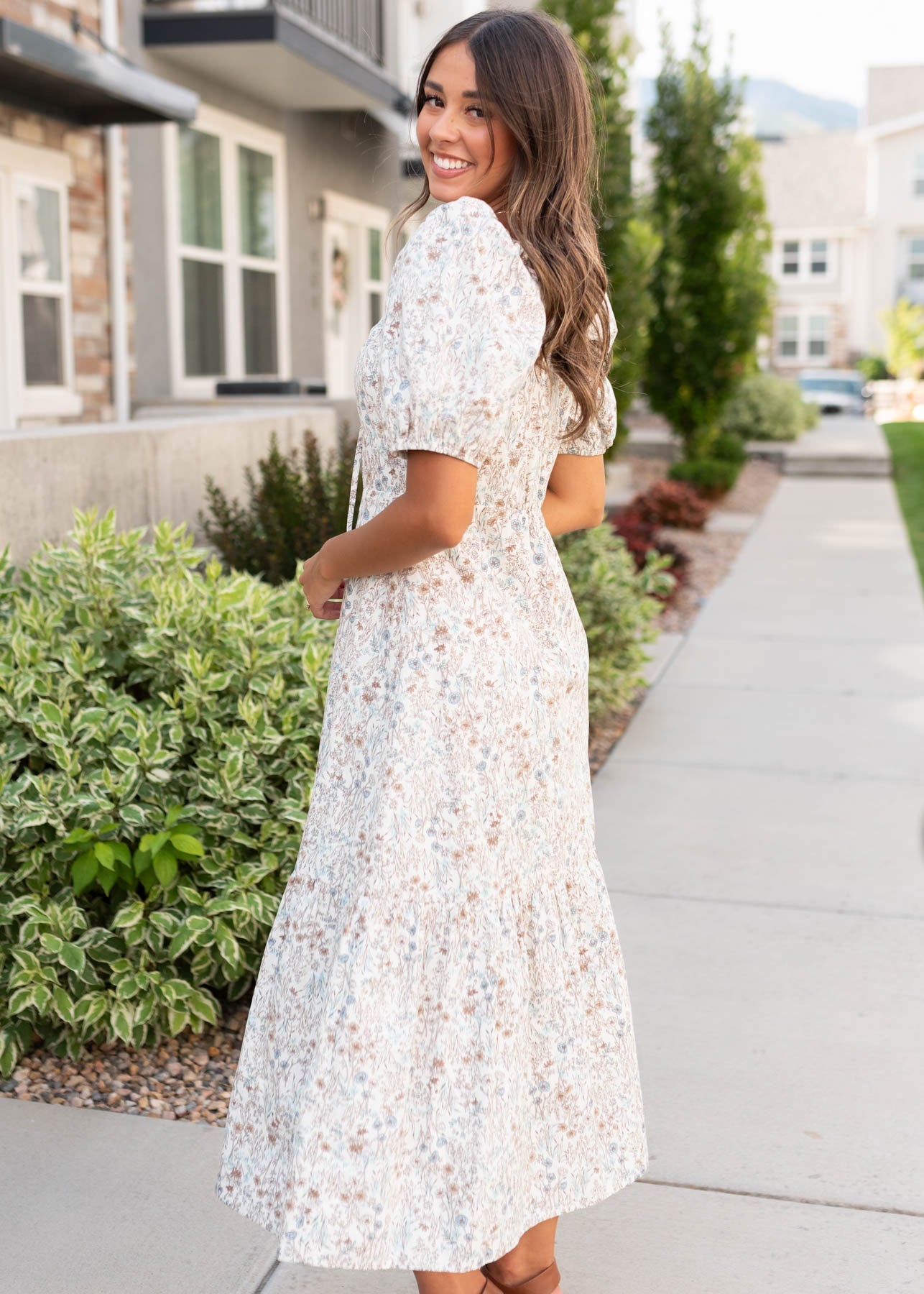 Cleo Cream Floral Dress