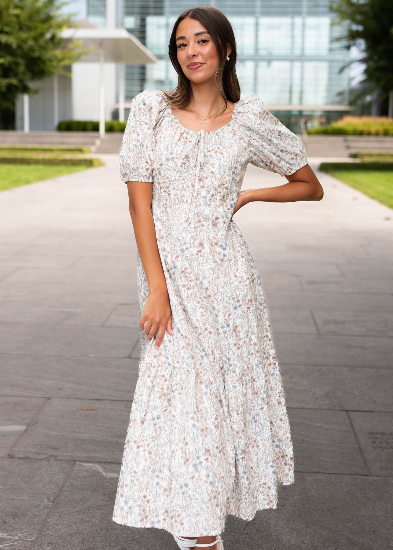 Cleo Cream Floral Dress