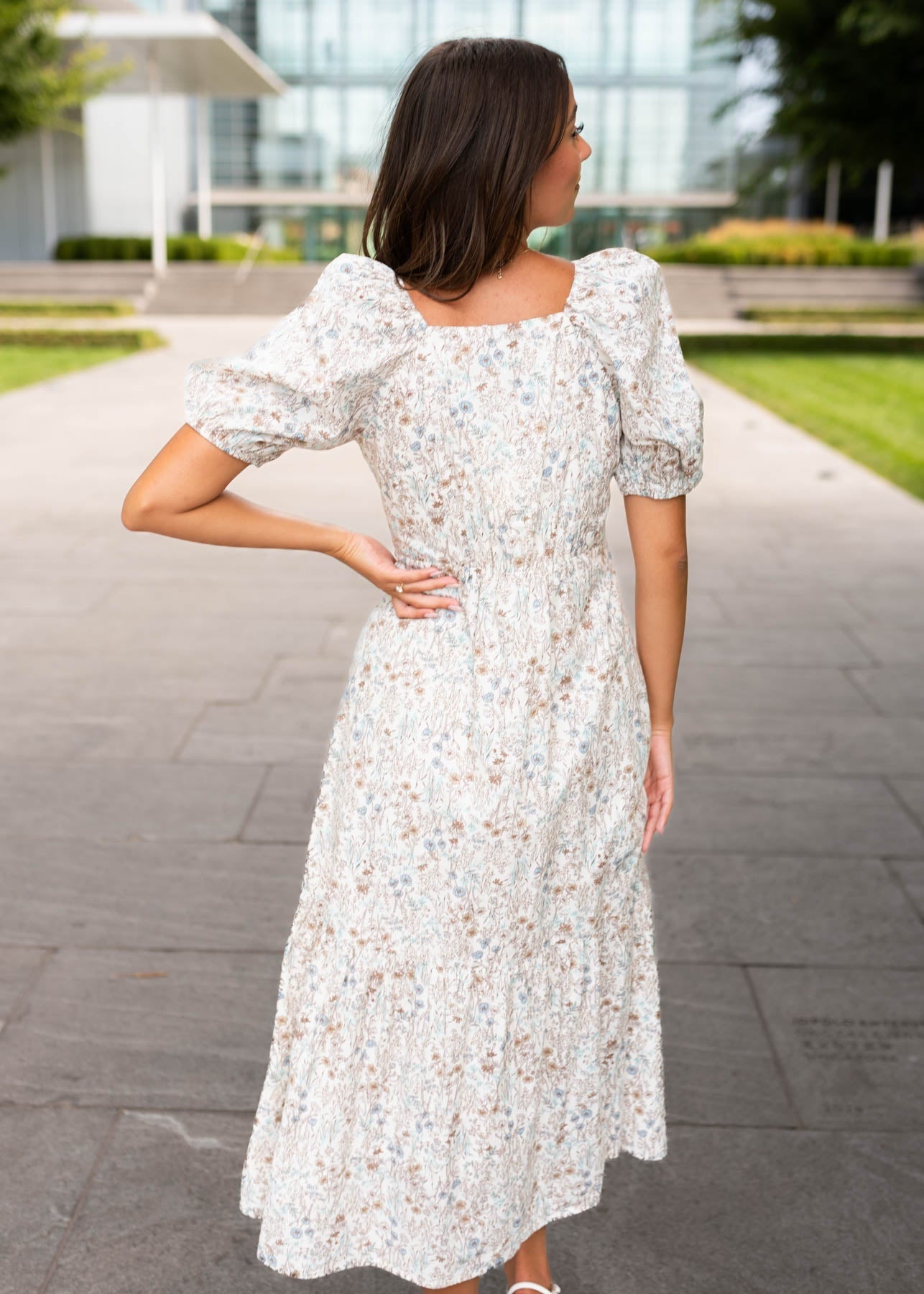 Cleo Cream Floral Dress