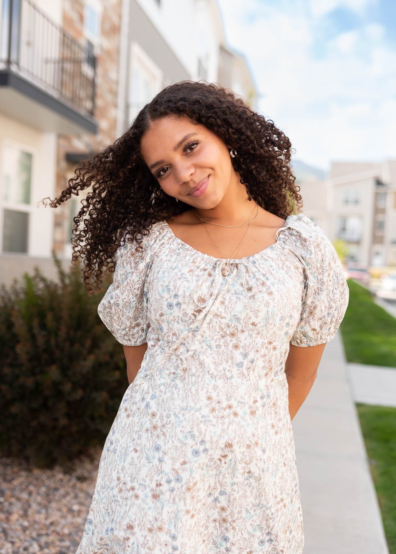 Cleo Cream Floral Dress
