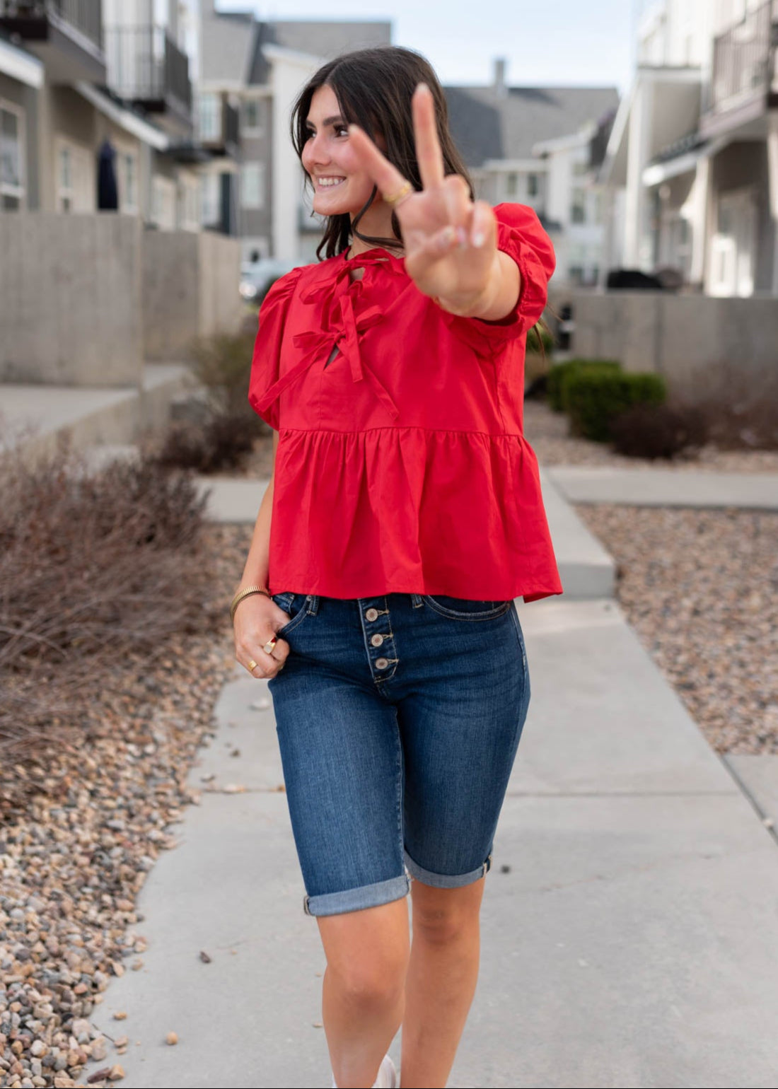 Karly High Rise Bermuda Shorts