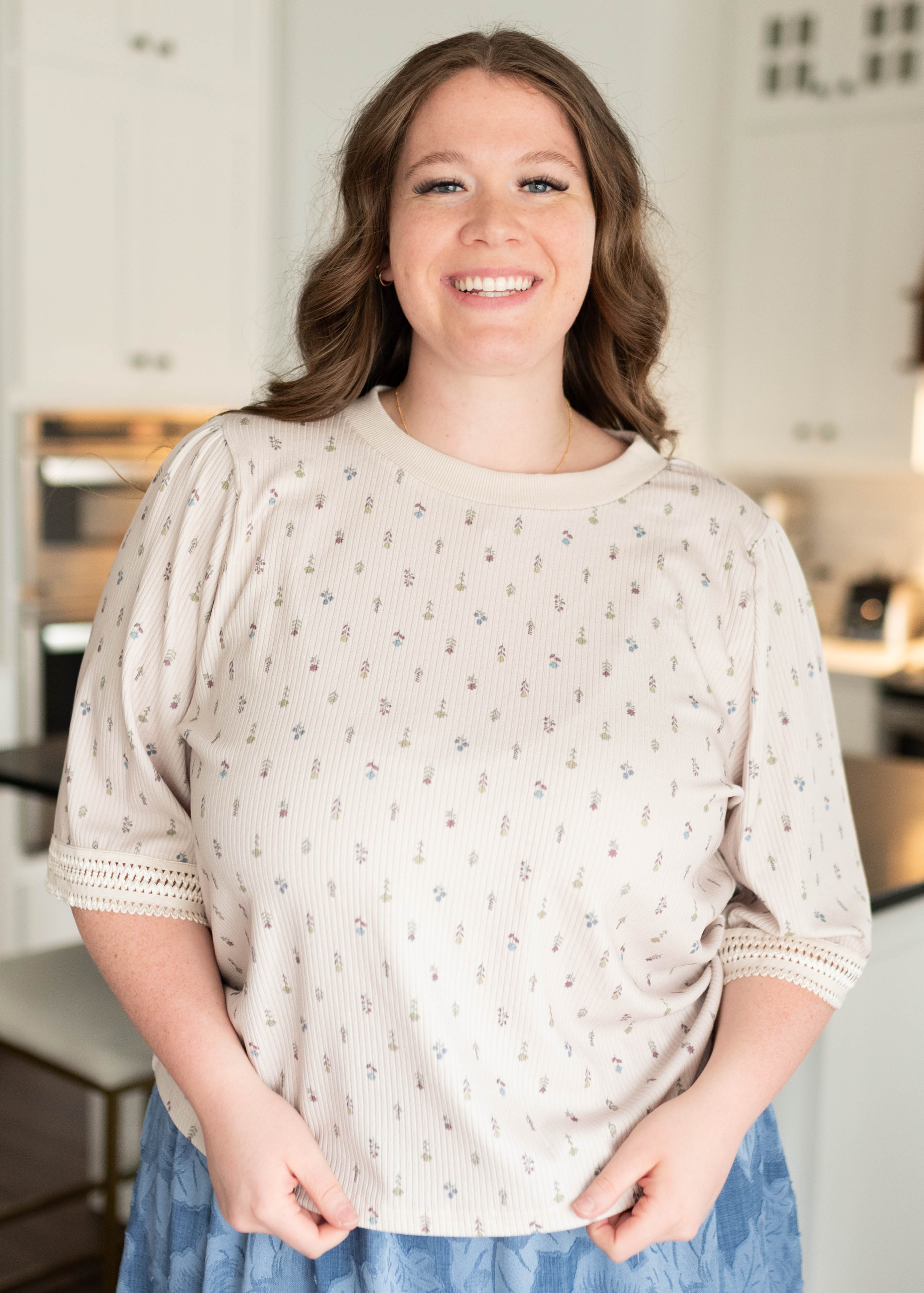 Dahlia Cream Floral Top