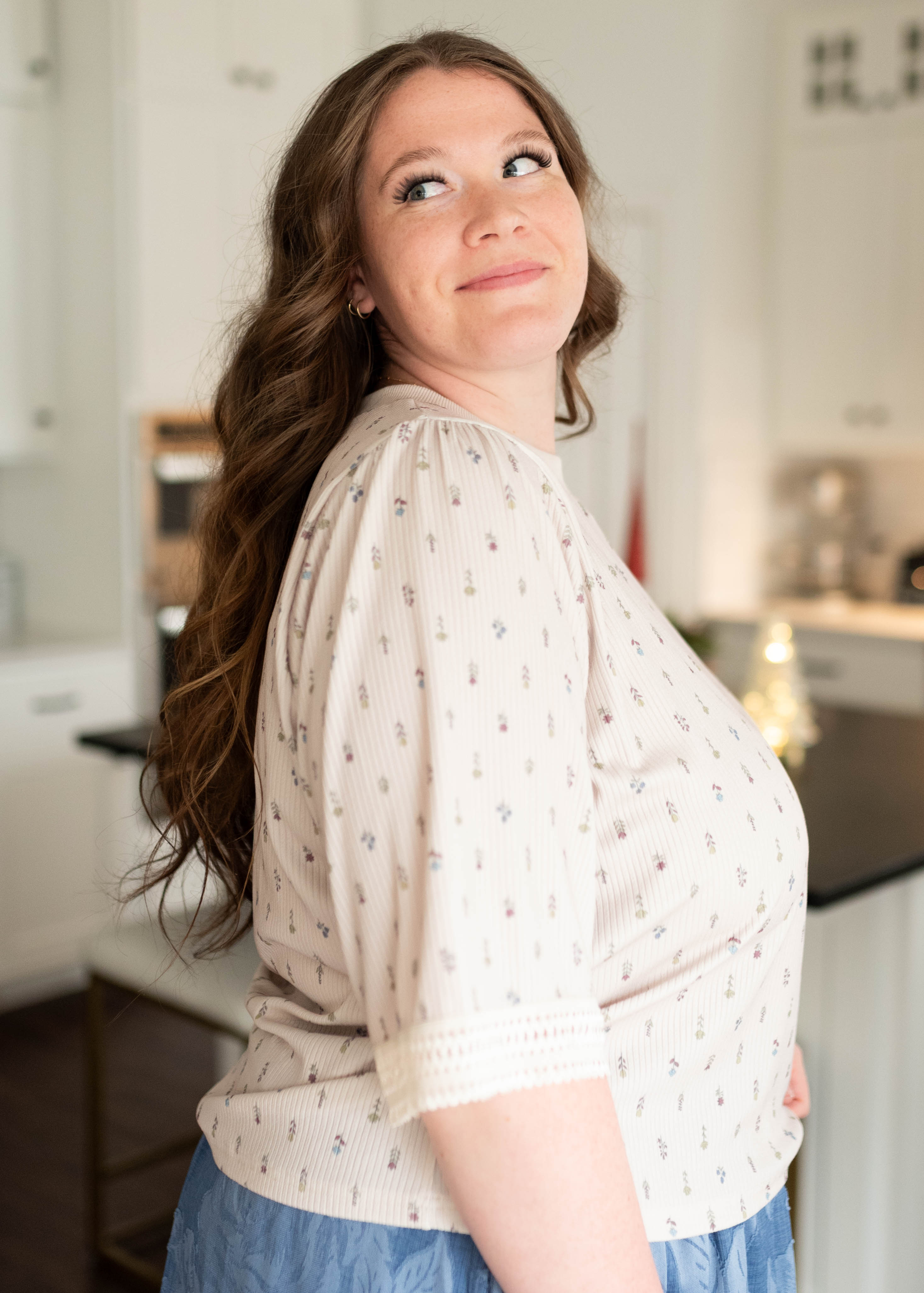 Dahlia Cream Floral Top