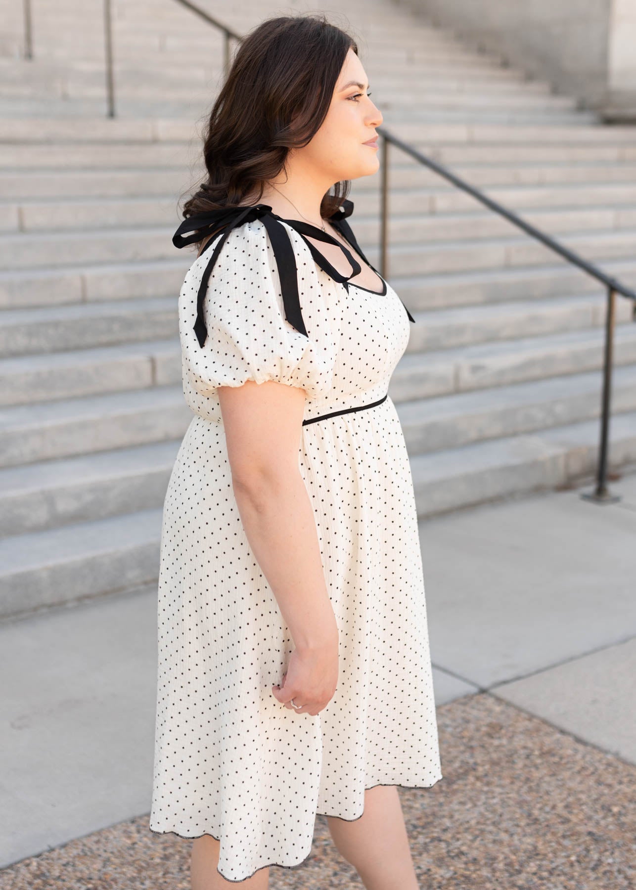 Dottie Ivory Polka Dot Dress