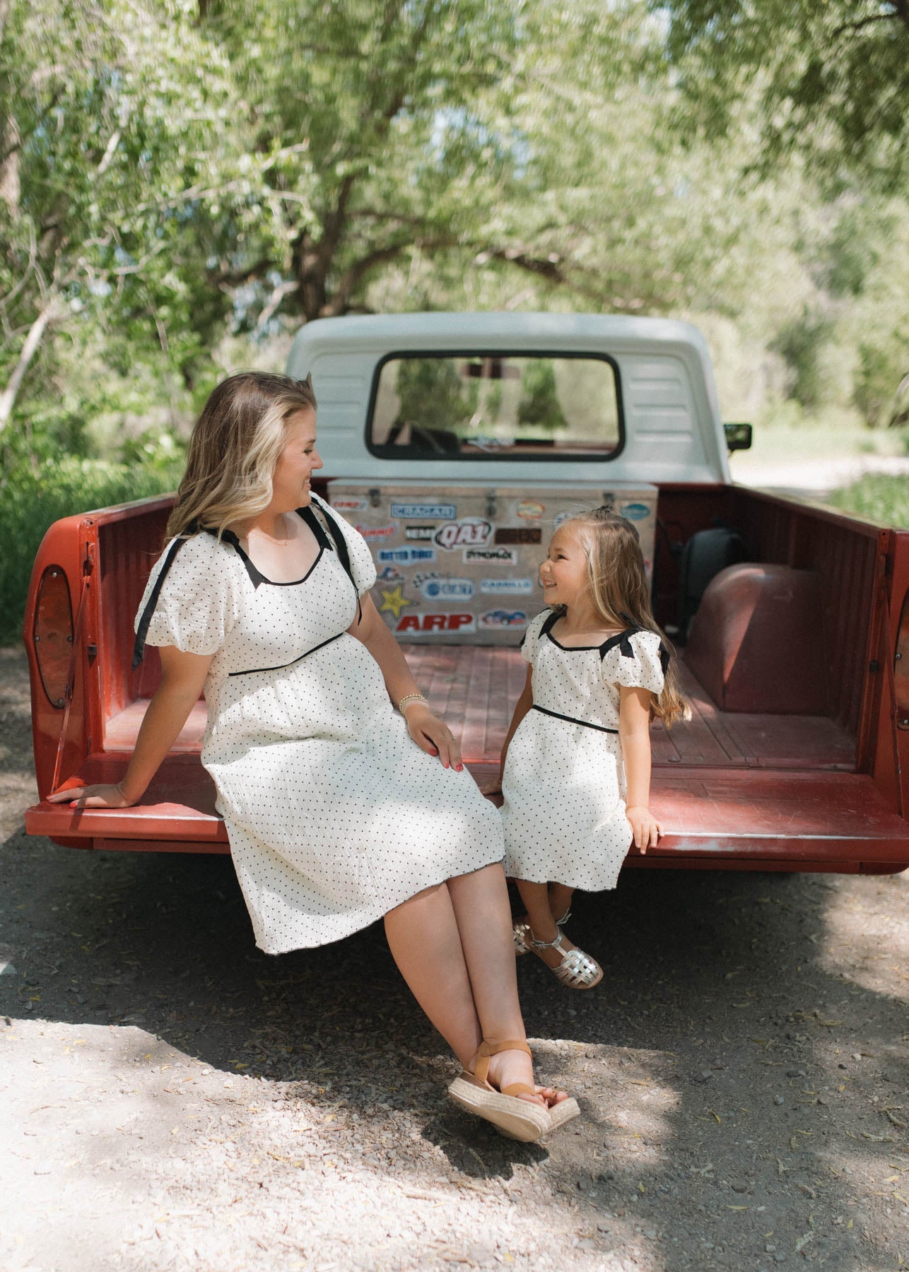 Dottie Ivory Polka Dot Little Girl Dress