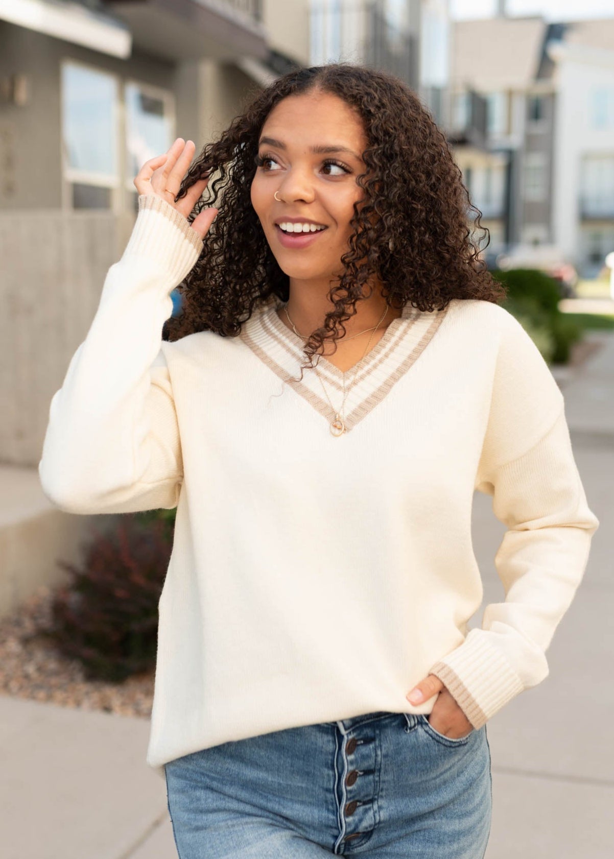Elle Ivory Sweater