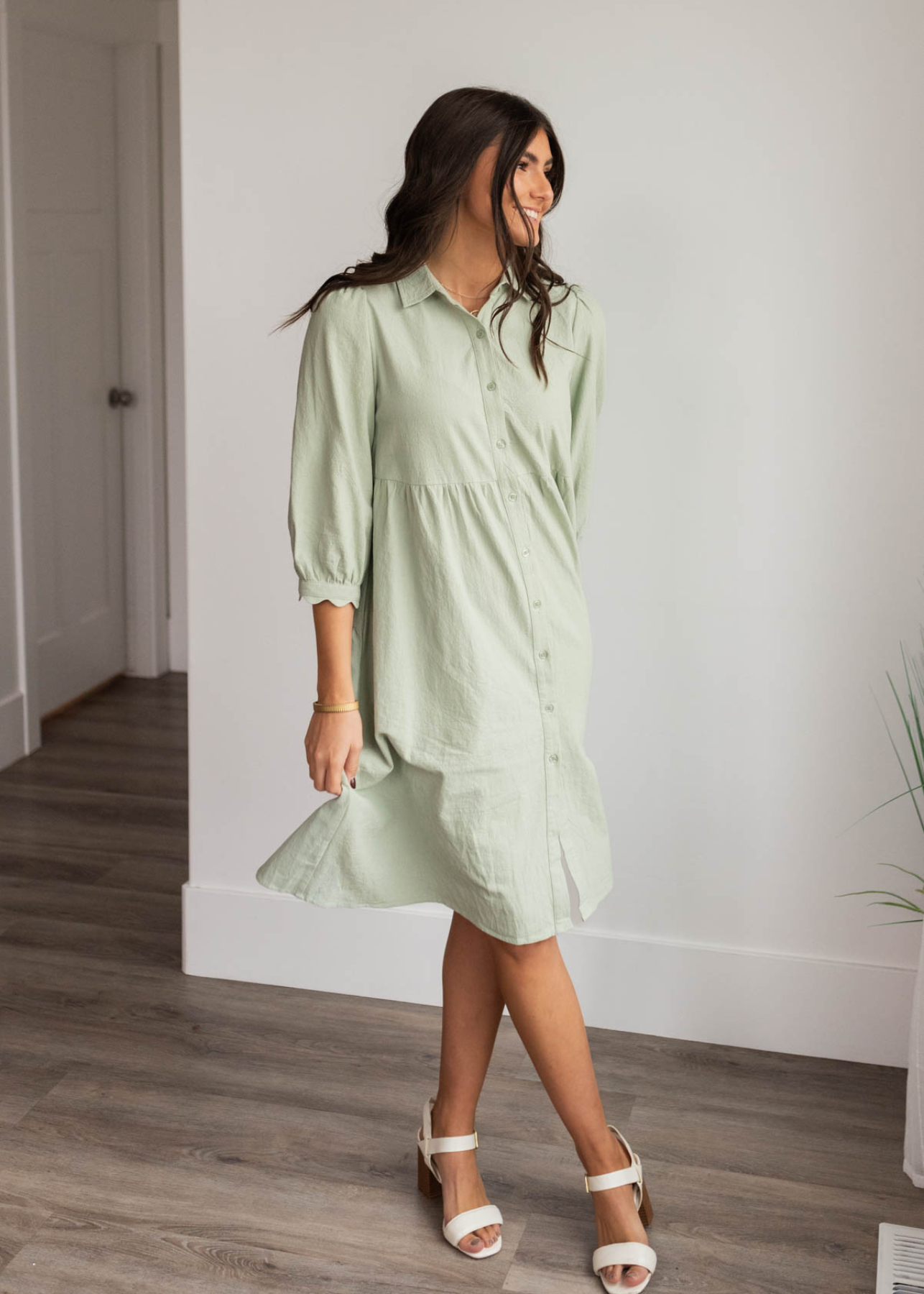 Ellen Sage Button Down Dress