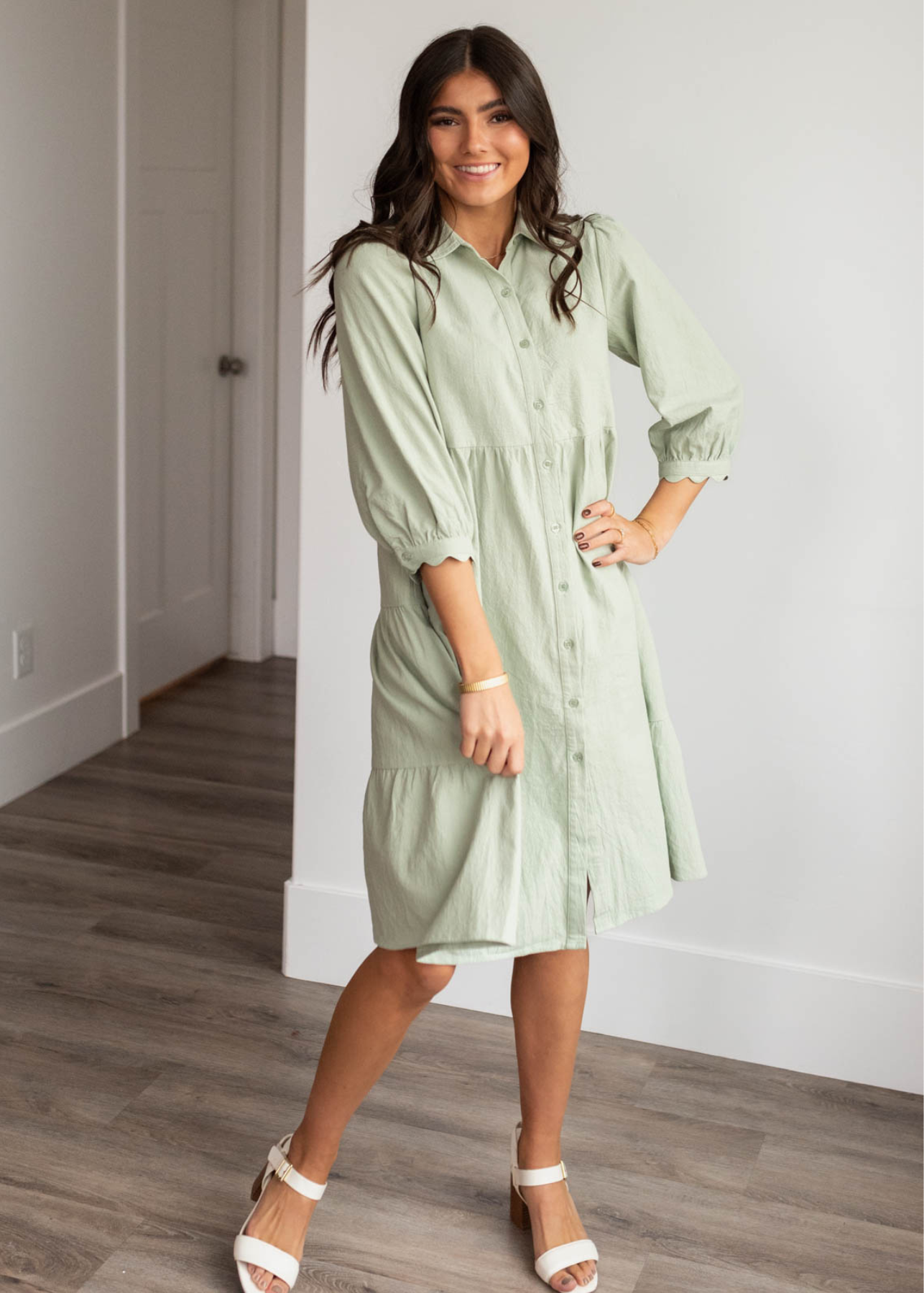 Ellen Sage Button Down Dress