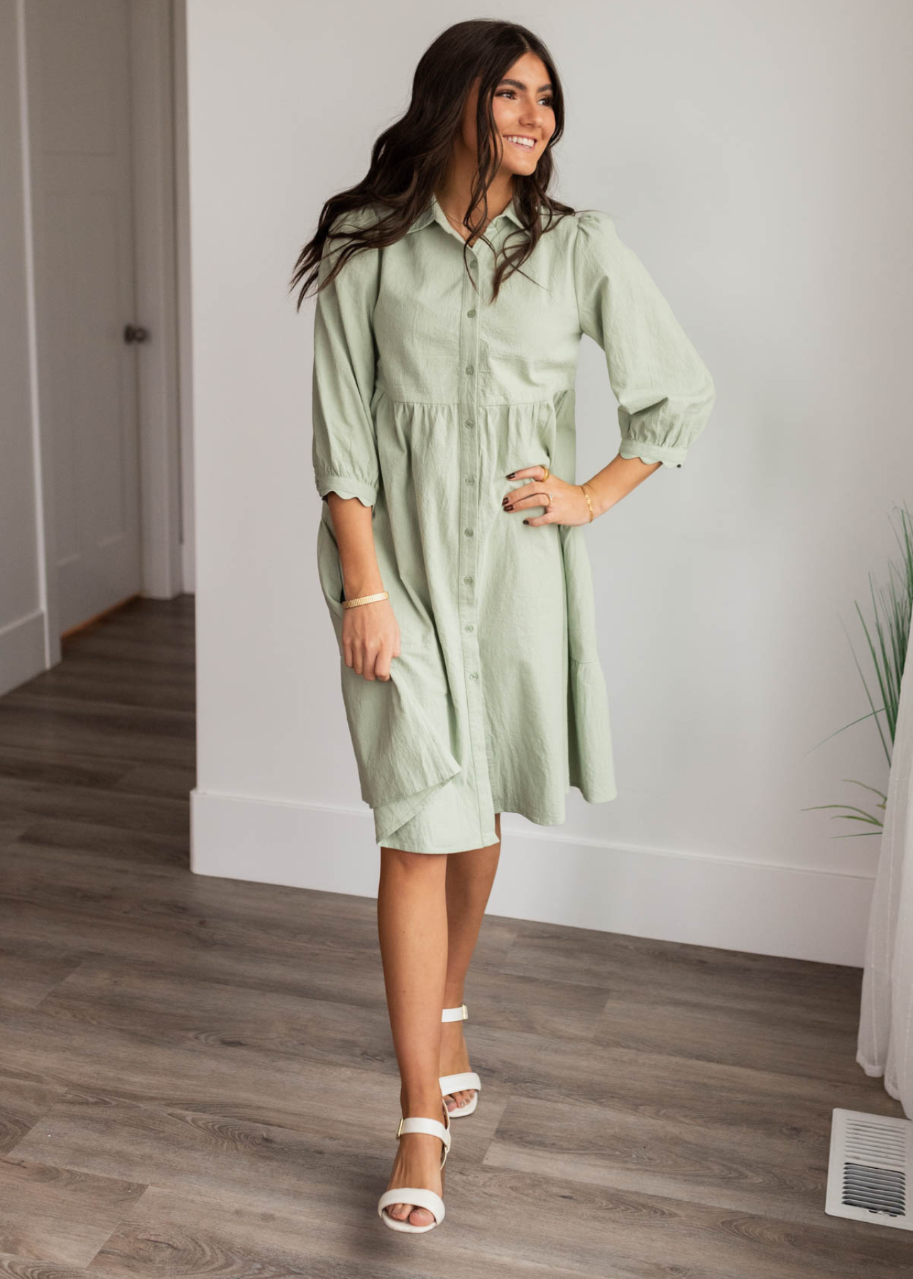 Ellen Sage Button Down Dress