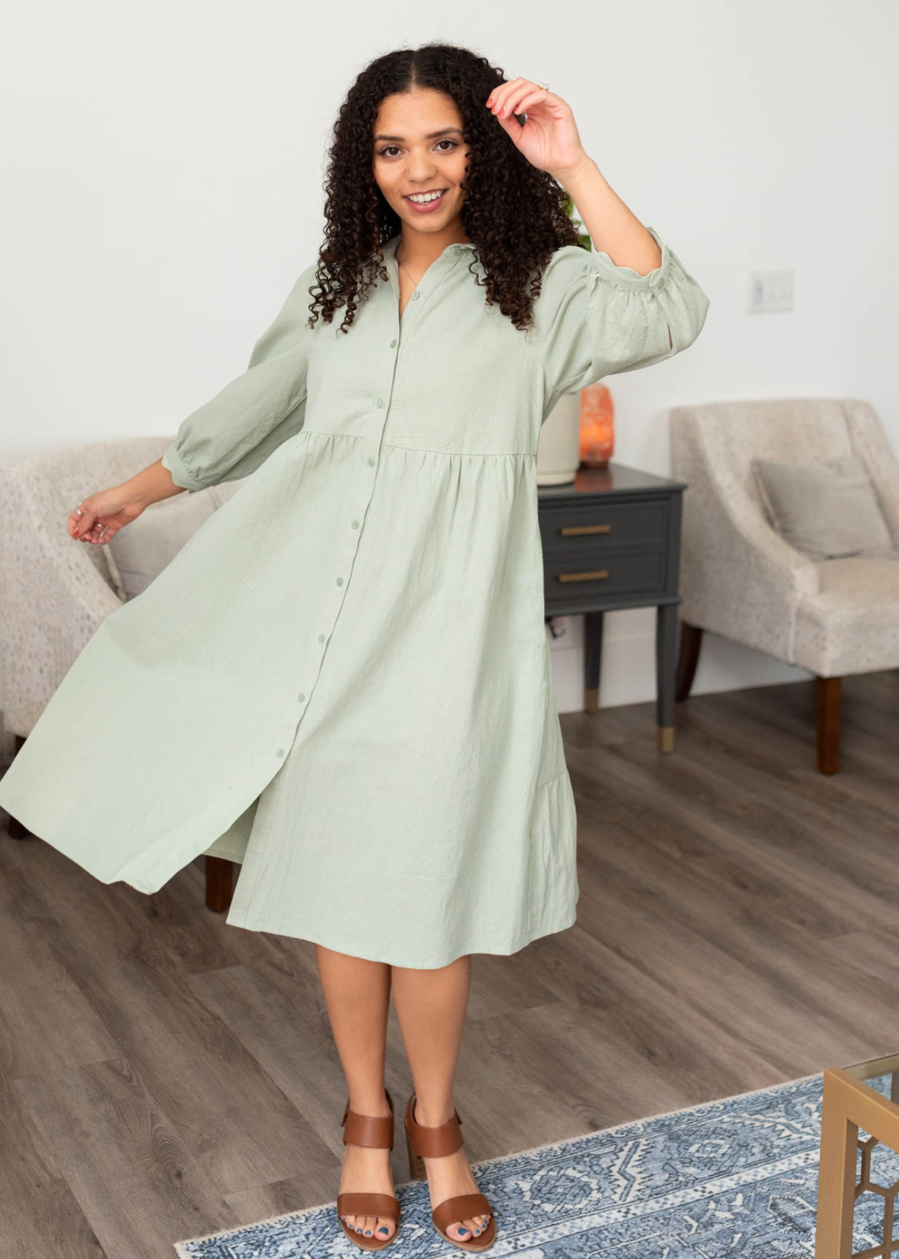 Ellen Sage Button Down Dress