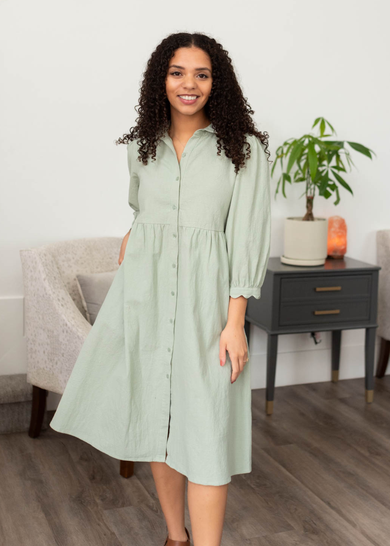Ellen Sage Button Down Dress