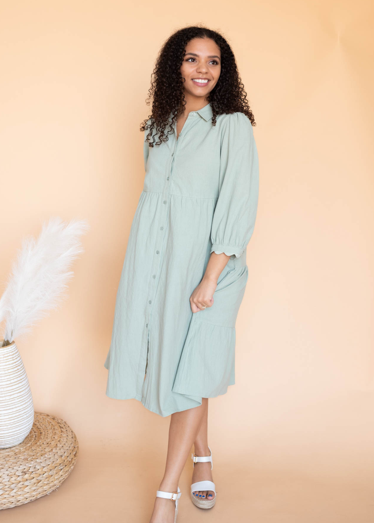 Ellen Sage Button Down Dress