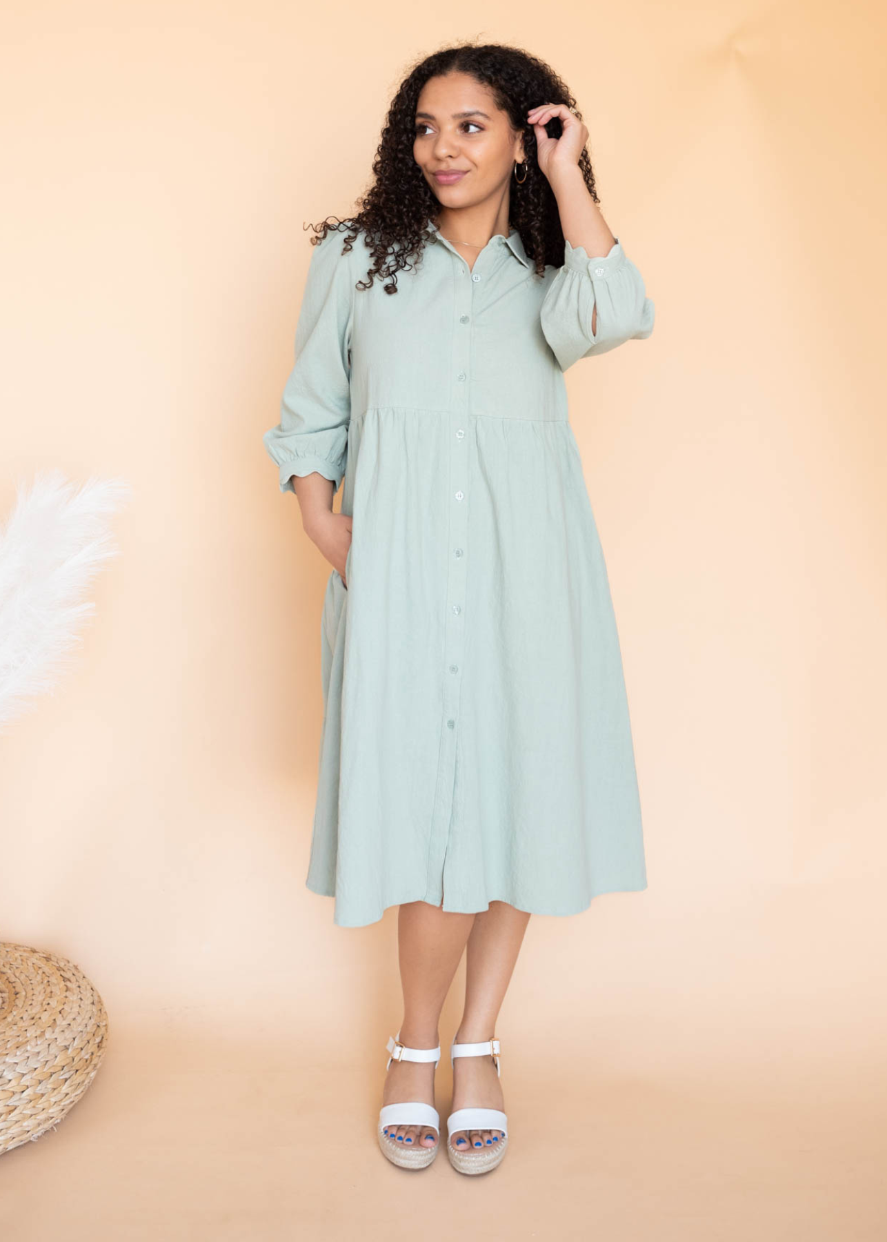 Ellen Sage Button Down Dress
