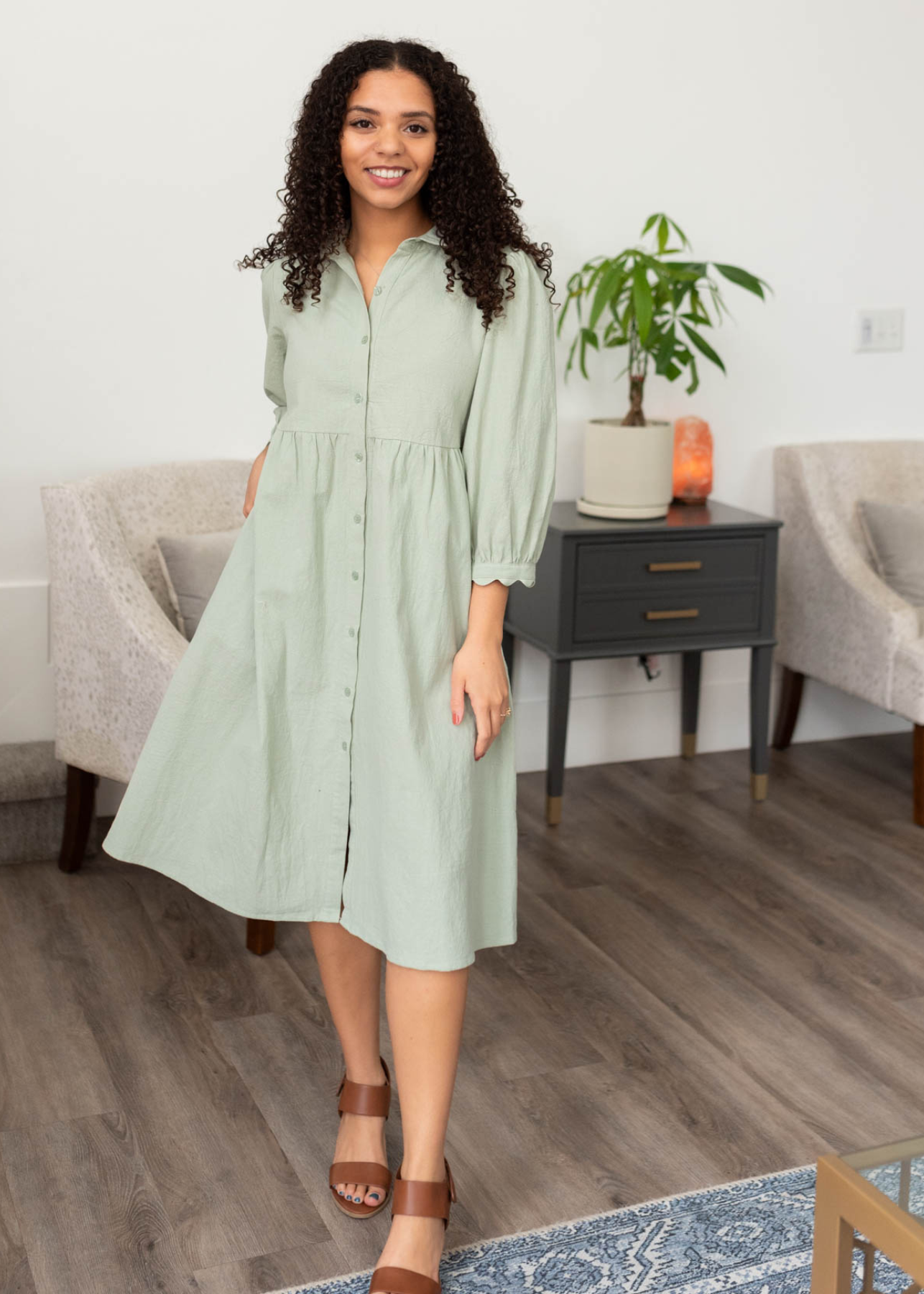 Ellen Sage Button Down Dress