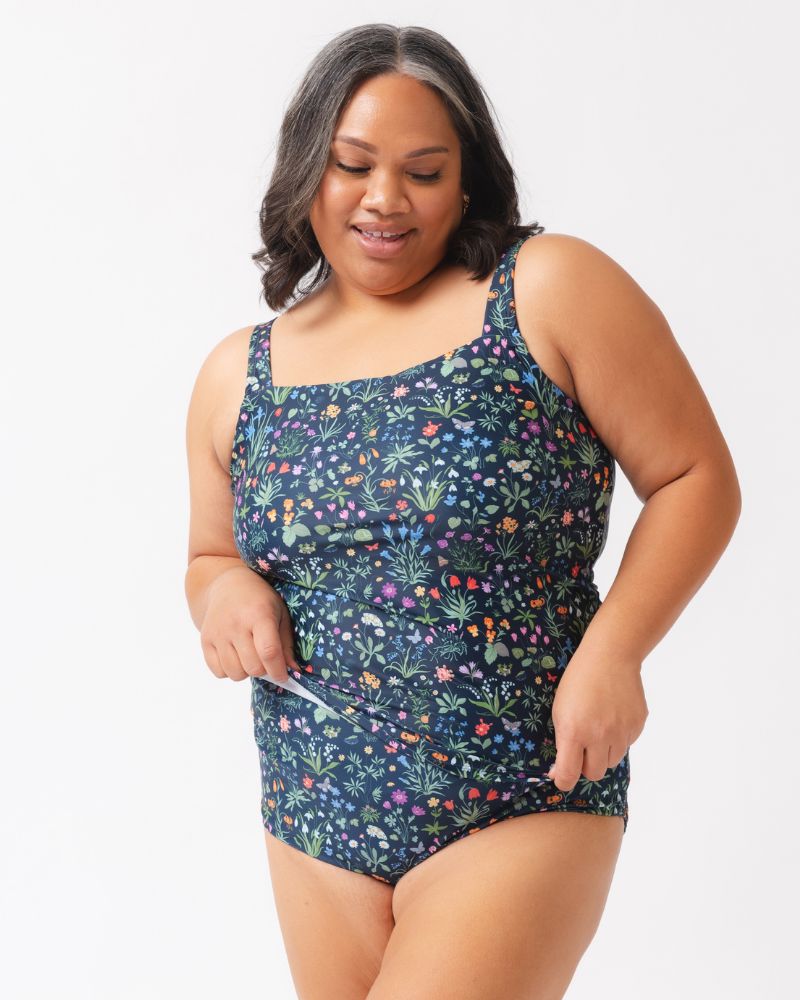 Forage Floral / Fern Gingham Reversible Ultra High-Waist Bottom