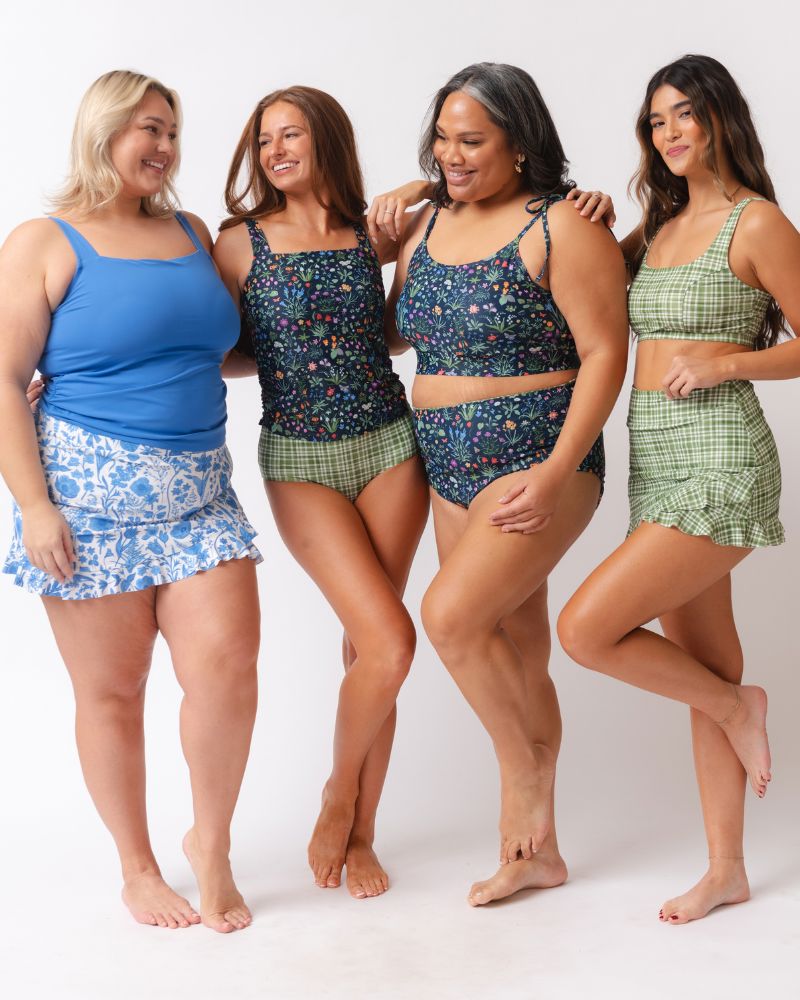 Forage Floral / Fern Gingham Reversible Ultra High-Waist Bottom