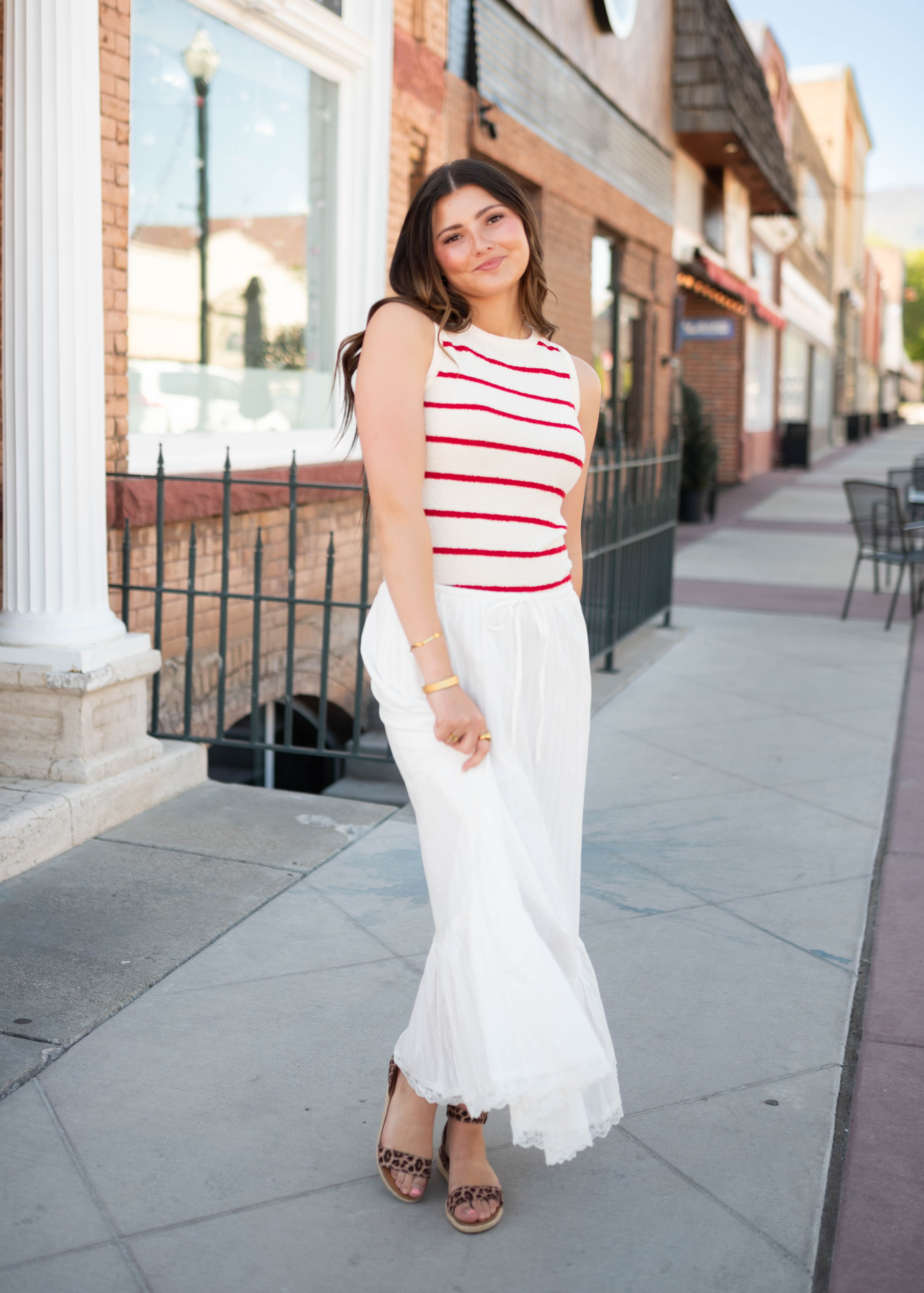 Freya White Tiered Skirt