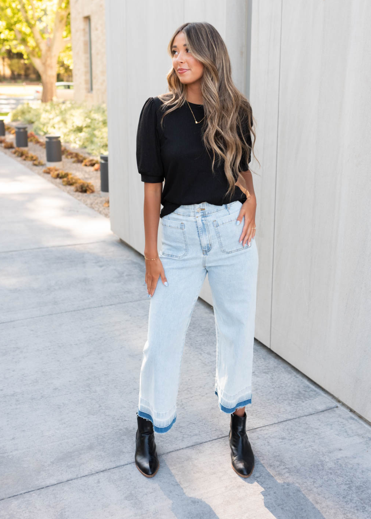 Hailee Basic Black Top