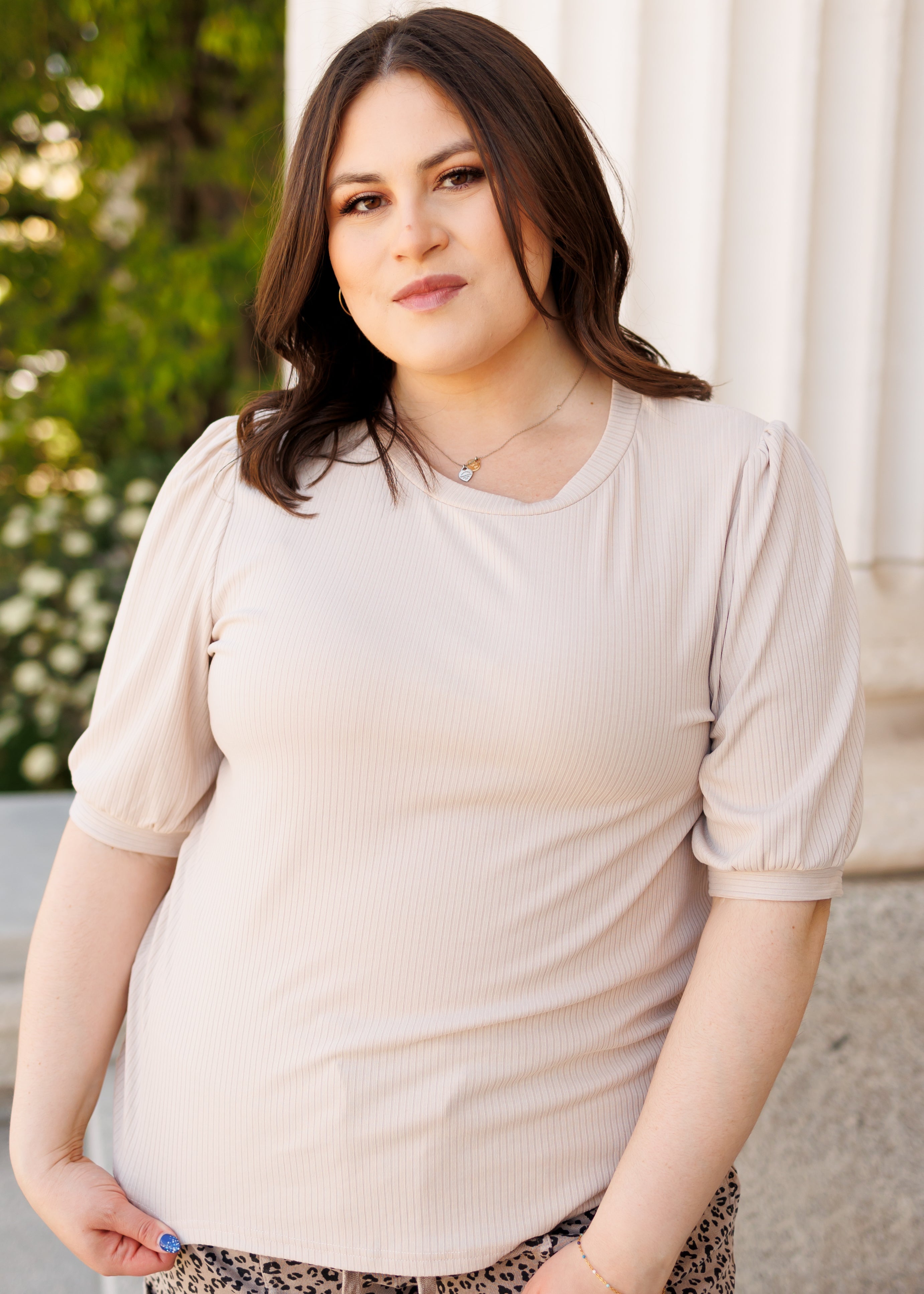 Hailee Basic Oatmeal Top