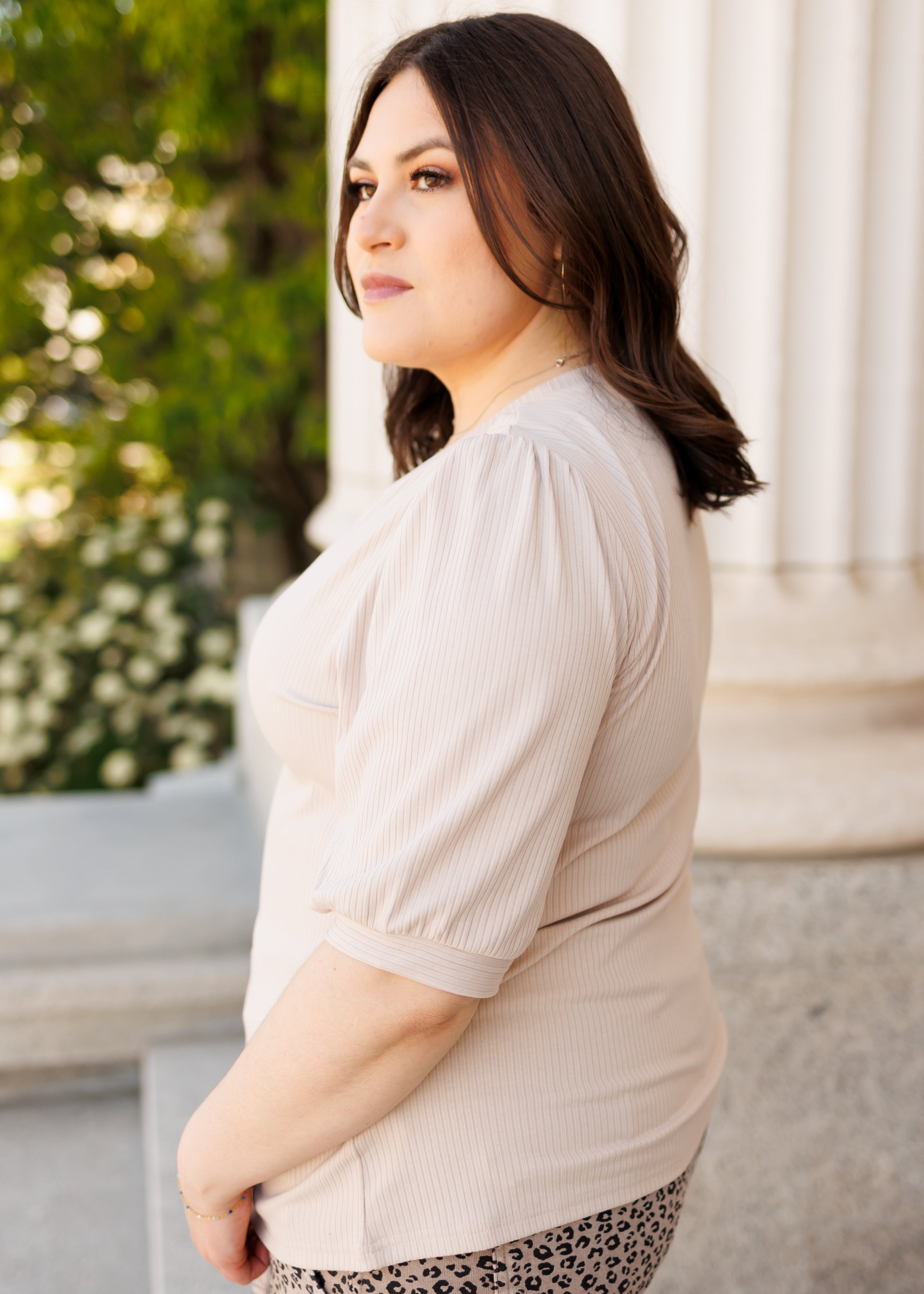 Hailee Basic Oatmeal Top