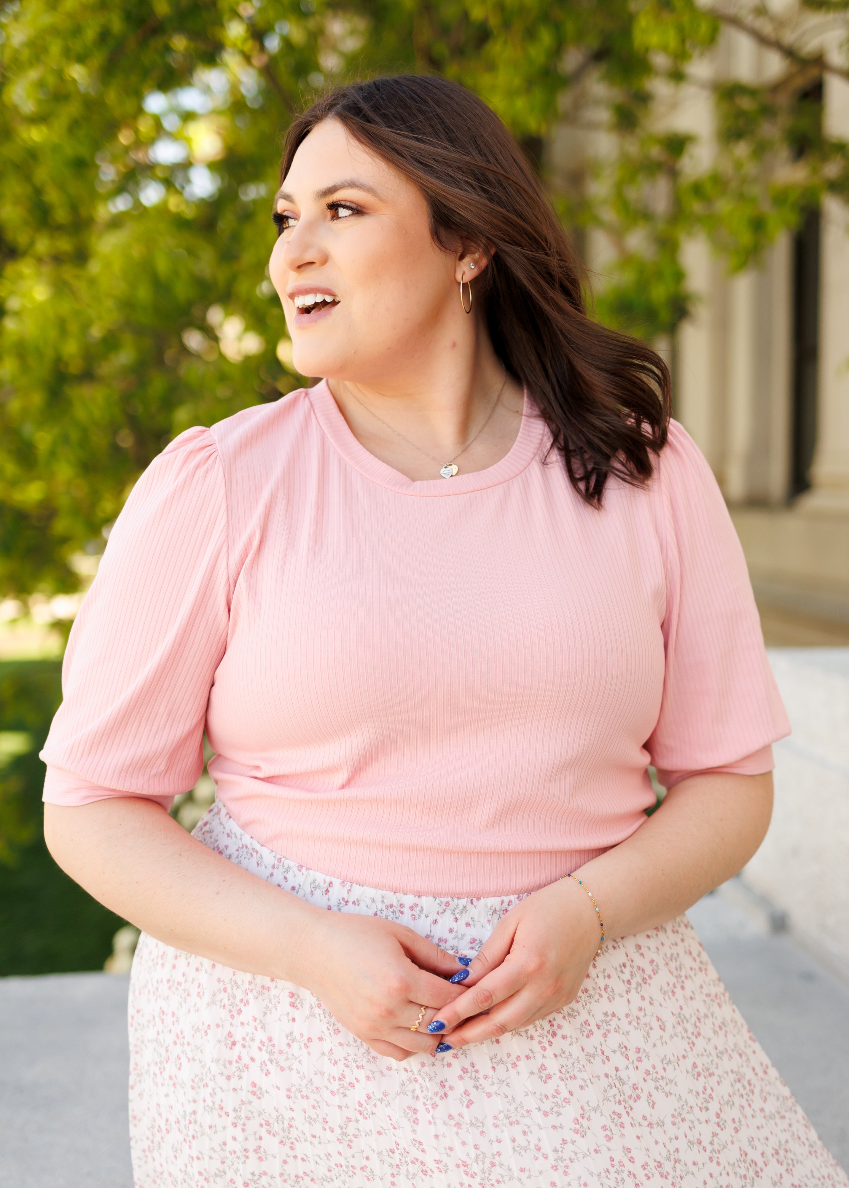 Hailee Basic Pink Top