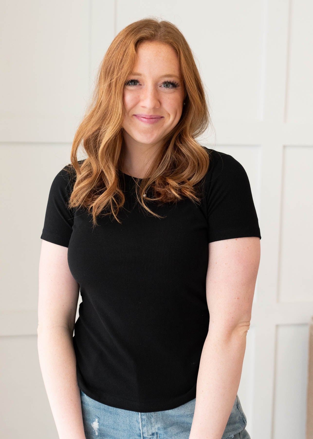 Harley Black Ribbed Knit Top